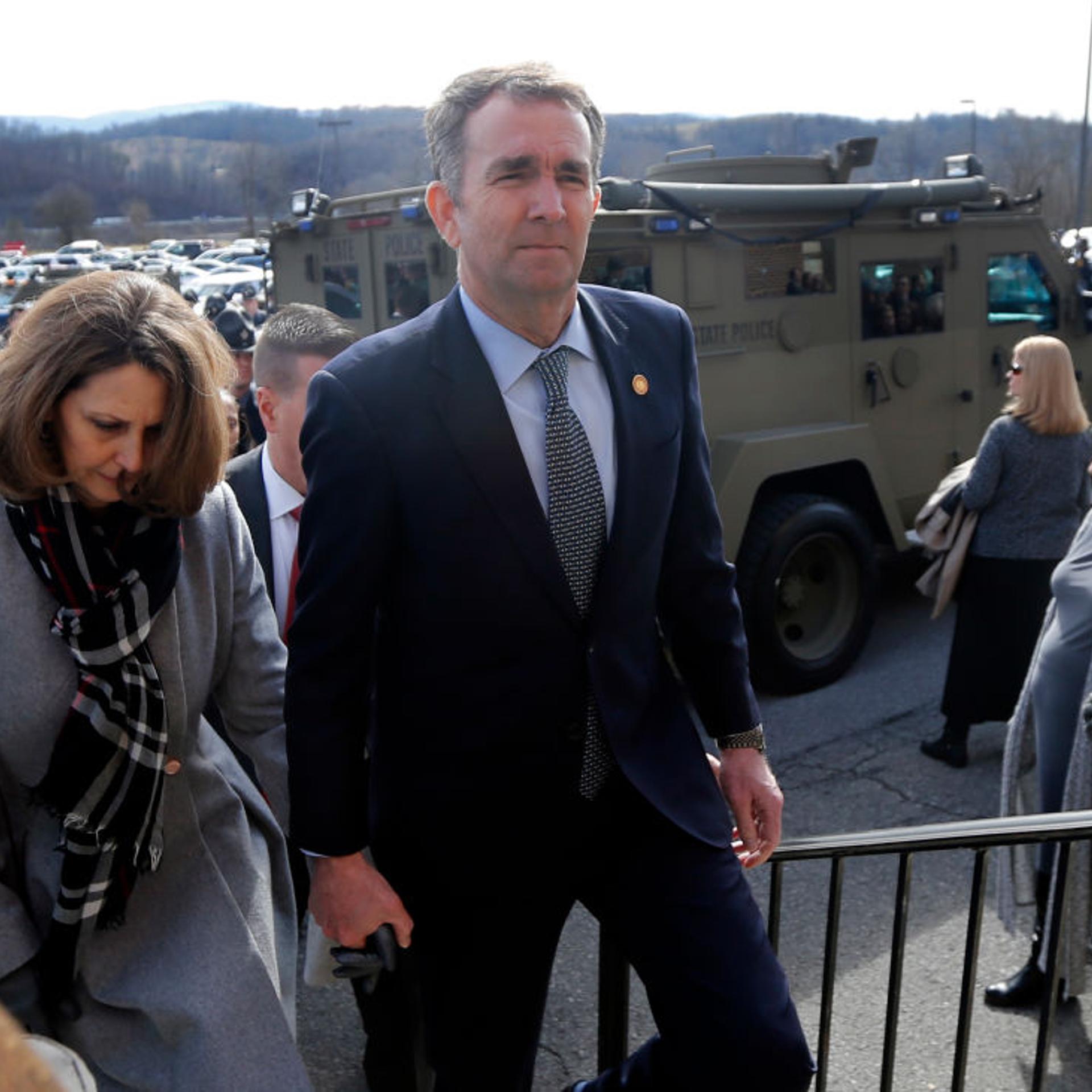 Virginia Gov. Ralph Northam Attends Funeral For State Trooper