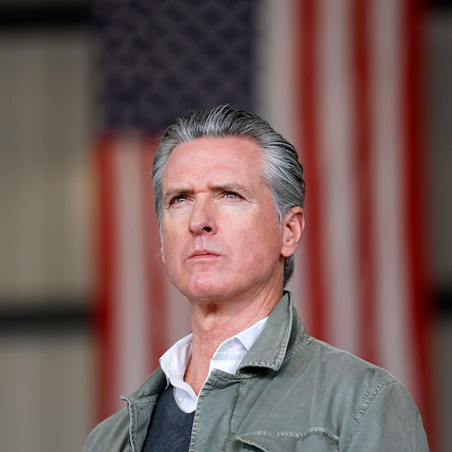 California Governor Gavin Newsom At News Conference In San Diego