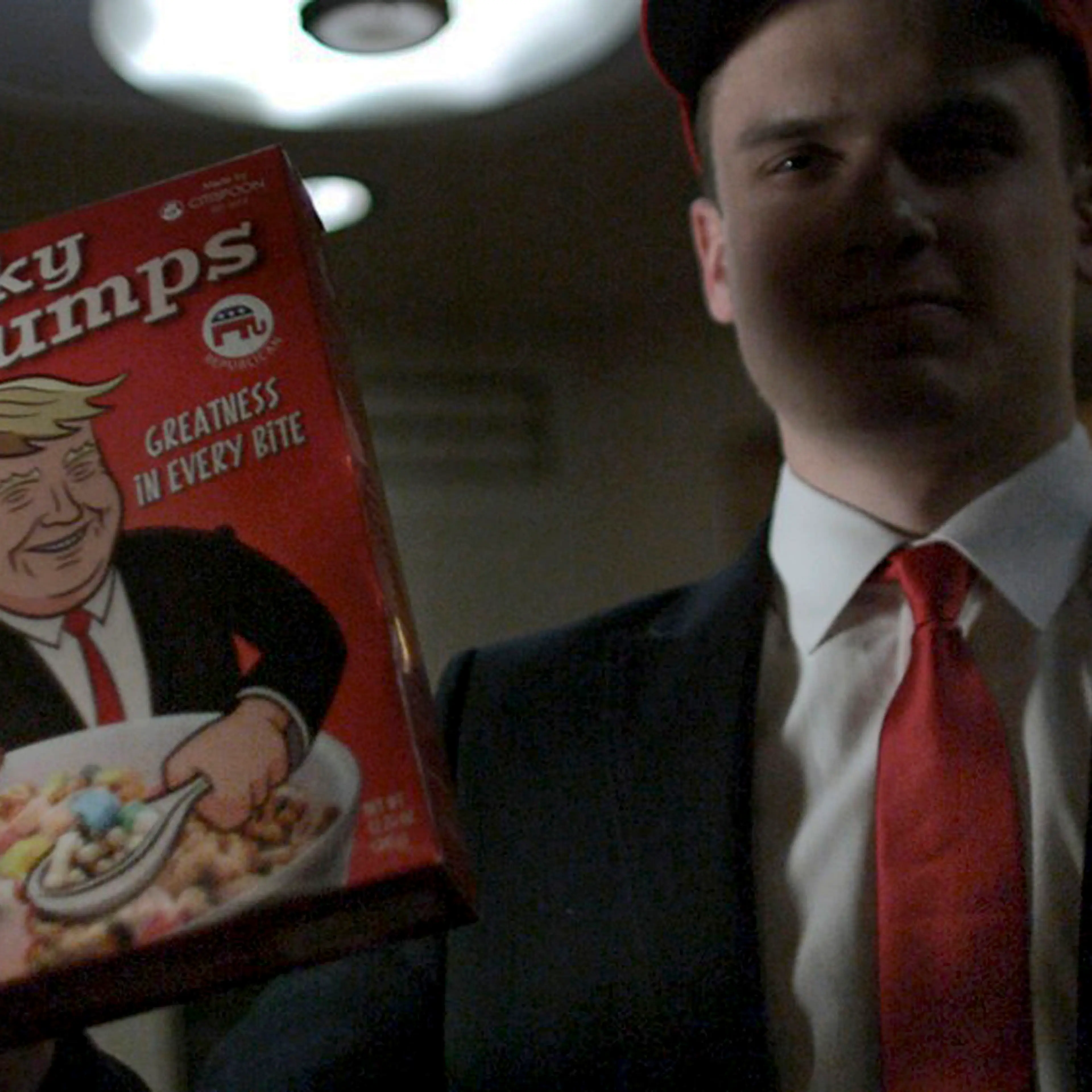 Trump supporter at a rally in Iowa.