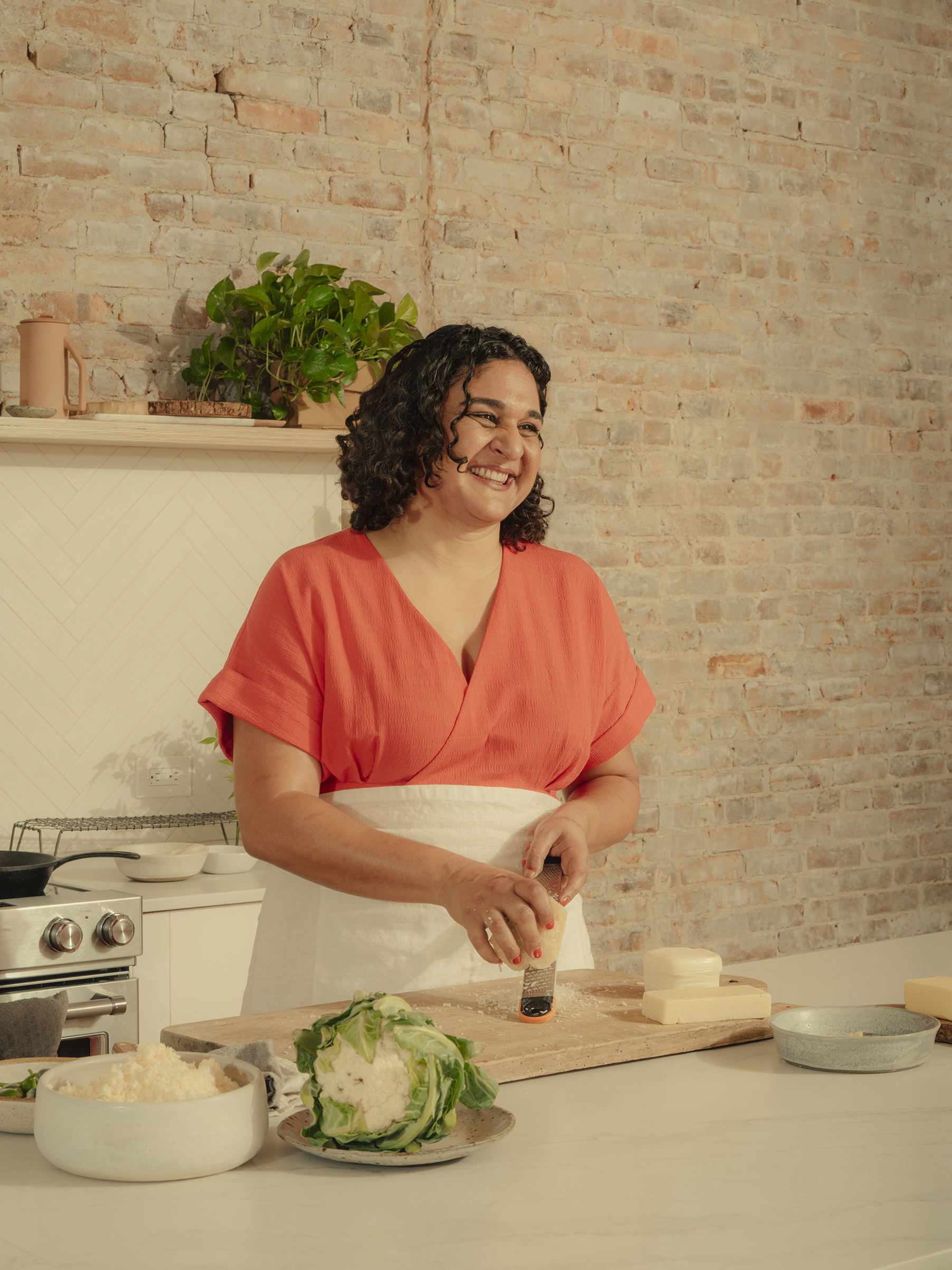 Portrait of Samin Nosrat photographed at Neighborhood Studio in Brooklyn, New York on September 25, 2018.