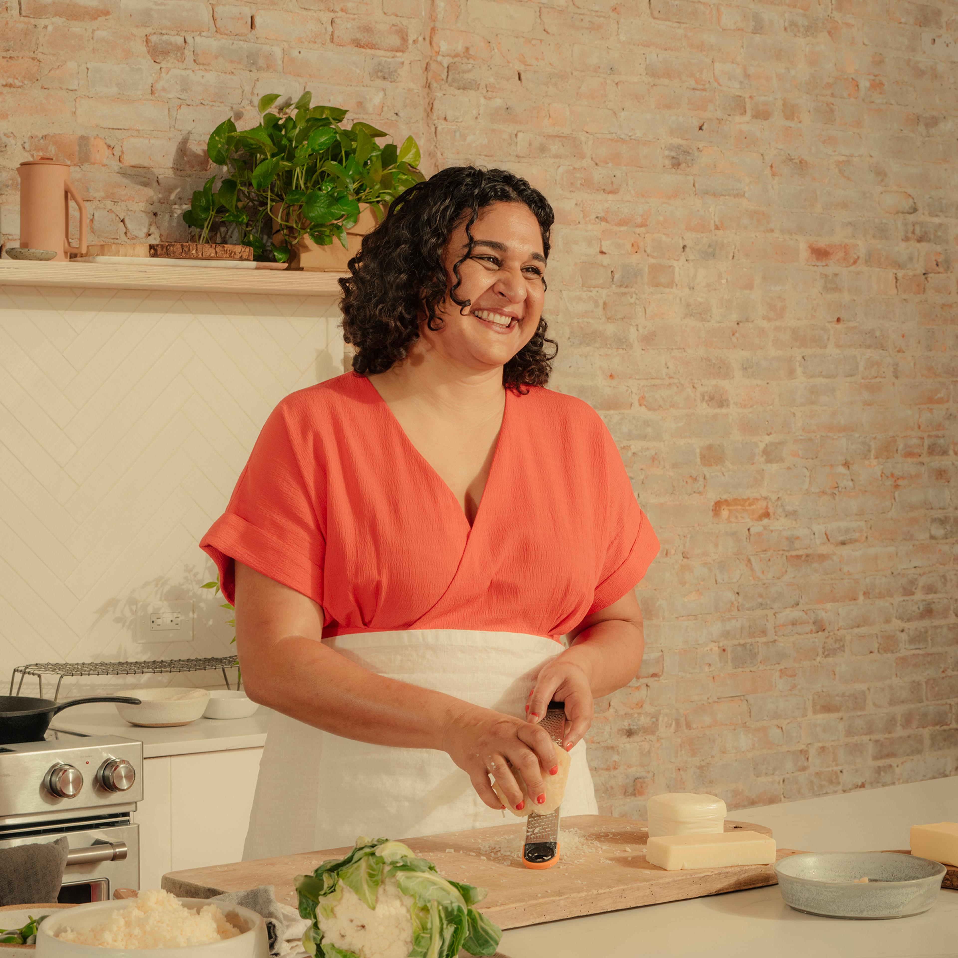 Portrait of Samin Nosrat photographed at Neighborhood Studio in Brooklyn, New York on September 25, 2018.