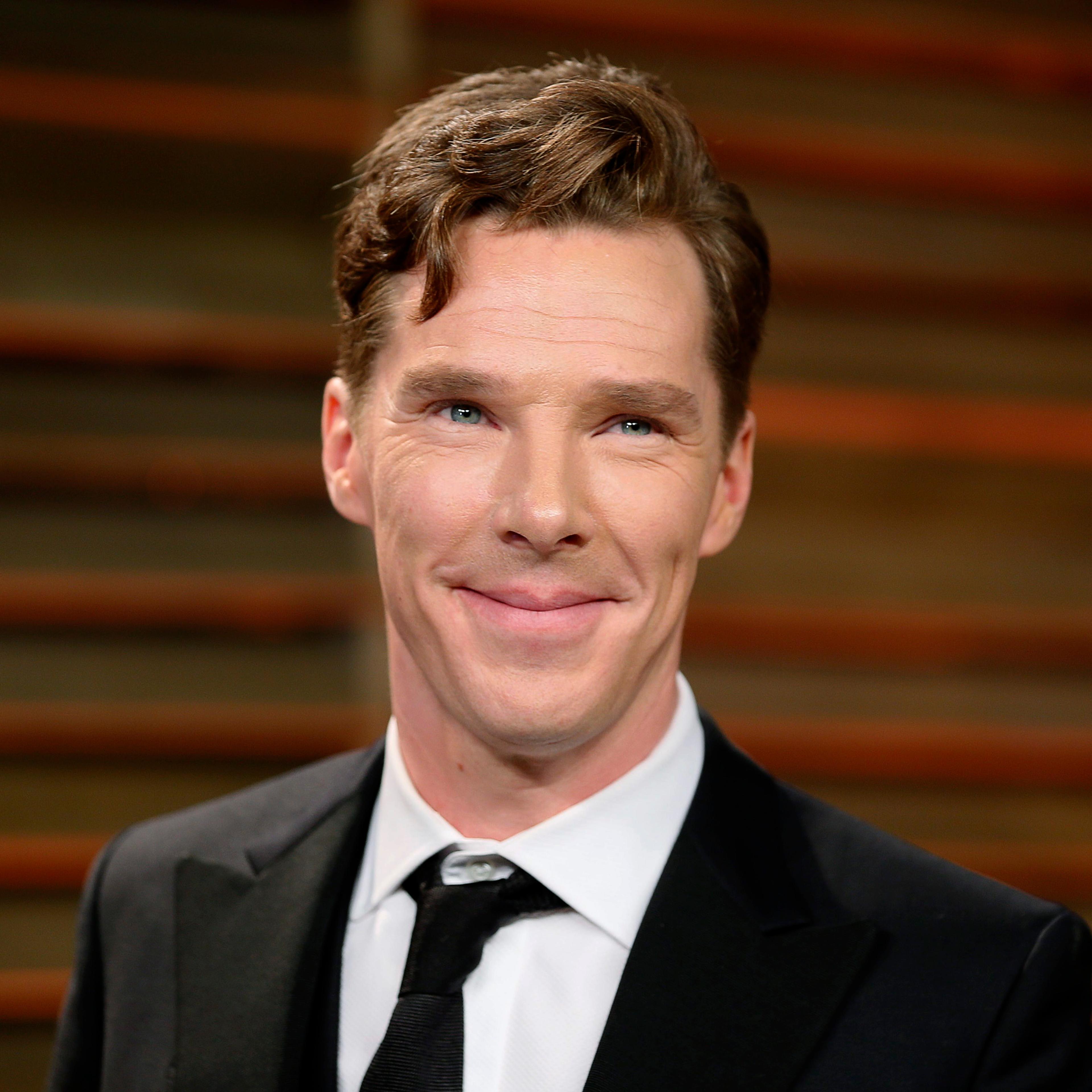 Benedict Cumberbatch arrives at the 2014 Vanity Fair Oscars Party in West Hollywood, on March 3, 2014.