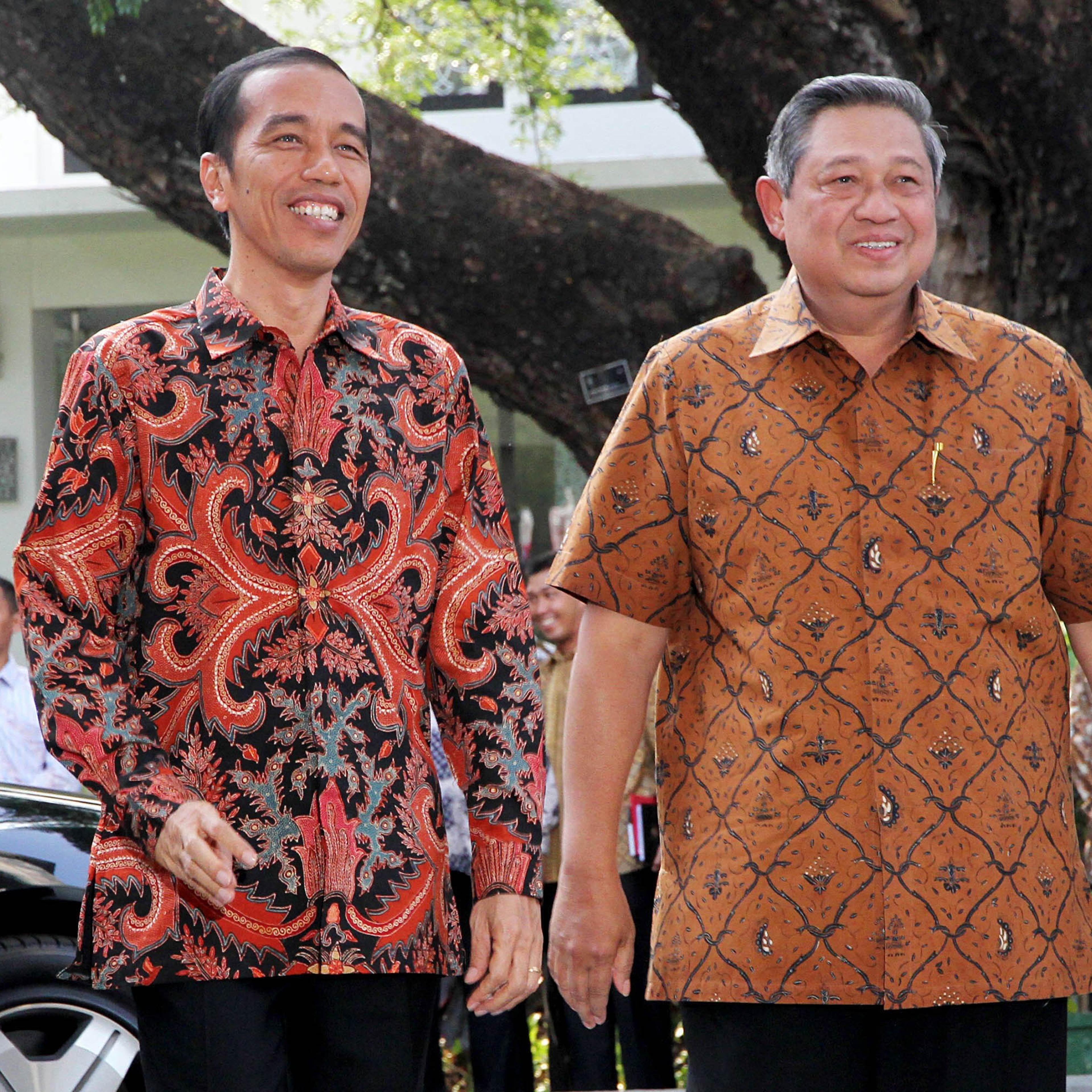 Incoming Indonesian President Joko Widodo visits Susilo Bambang Yudhoyono