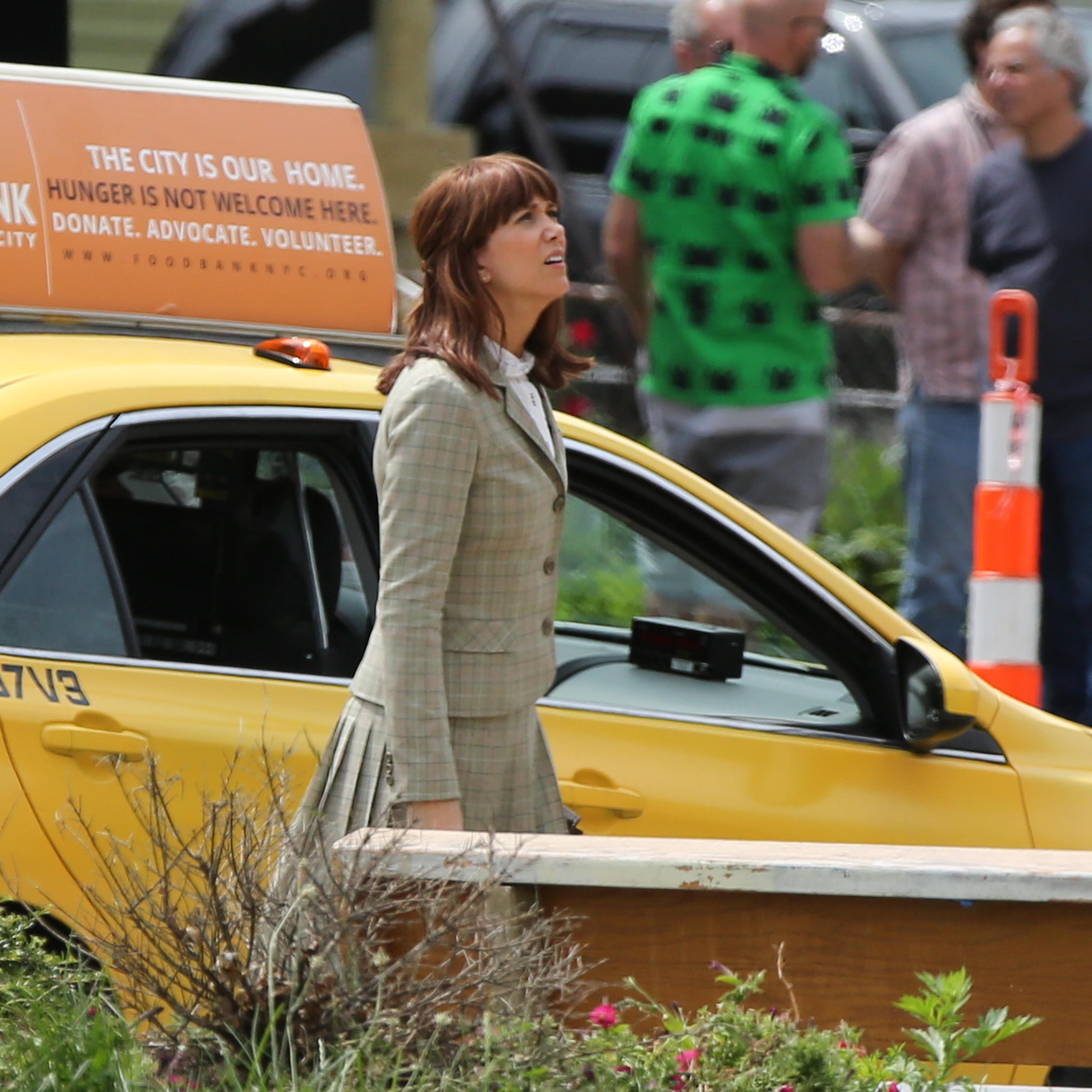 Kristen Wiig is seen on the set of 'Ghostbuster' in Boston on June 18, 2015 in Boston, Massachusetts.