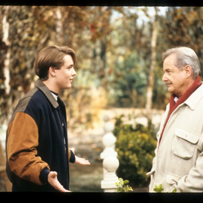Will Friedle (L) as Eric Matthews and William Daniels (R) as Mr. Feeny in "Boy Meets World."