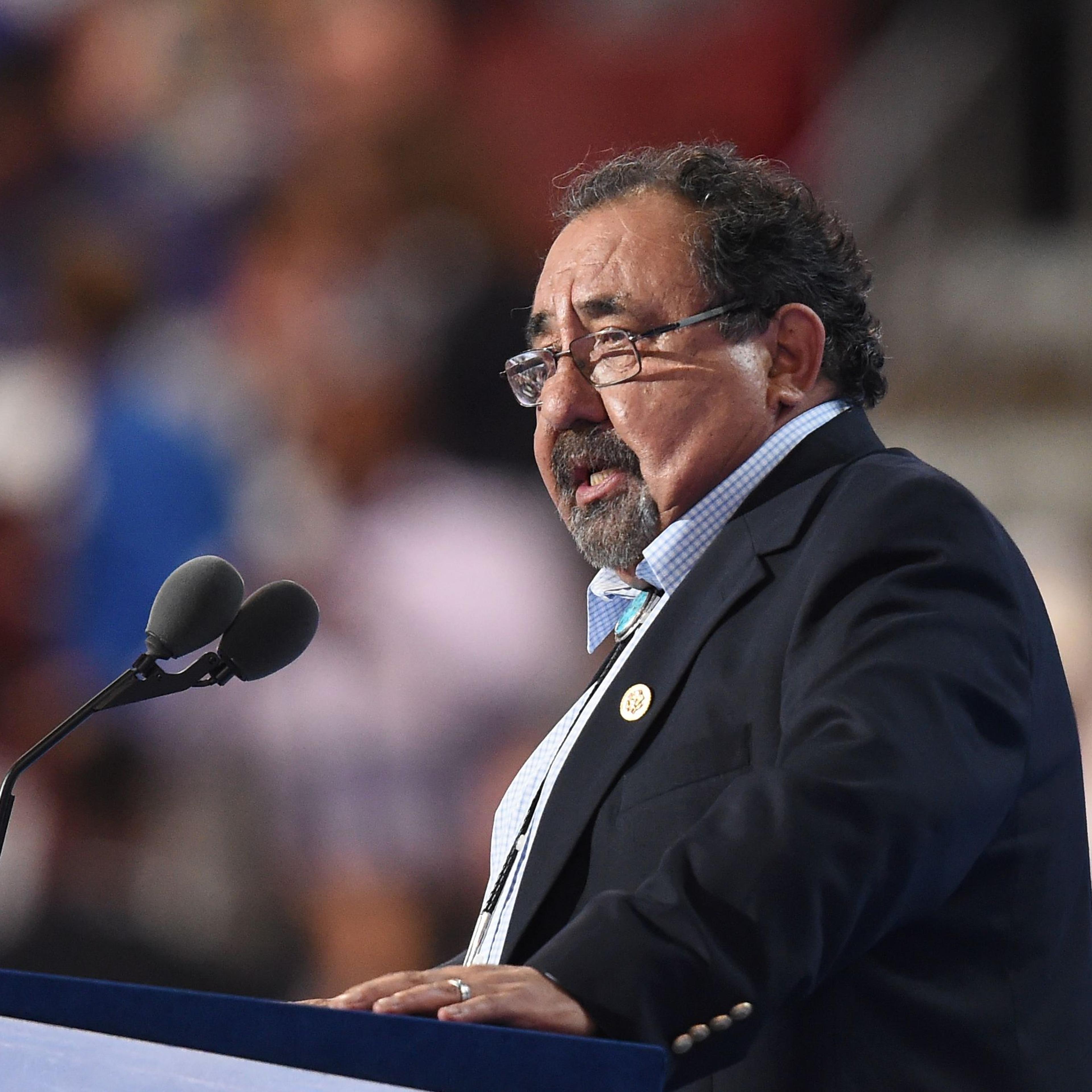US House representative (AZ) Raul Grijalva speaks during Day 1 of the Democratic National Convention at the Wells Fargo Center in Philadelphia on July 25, 2016.