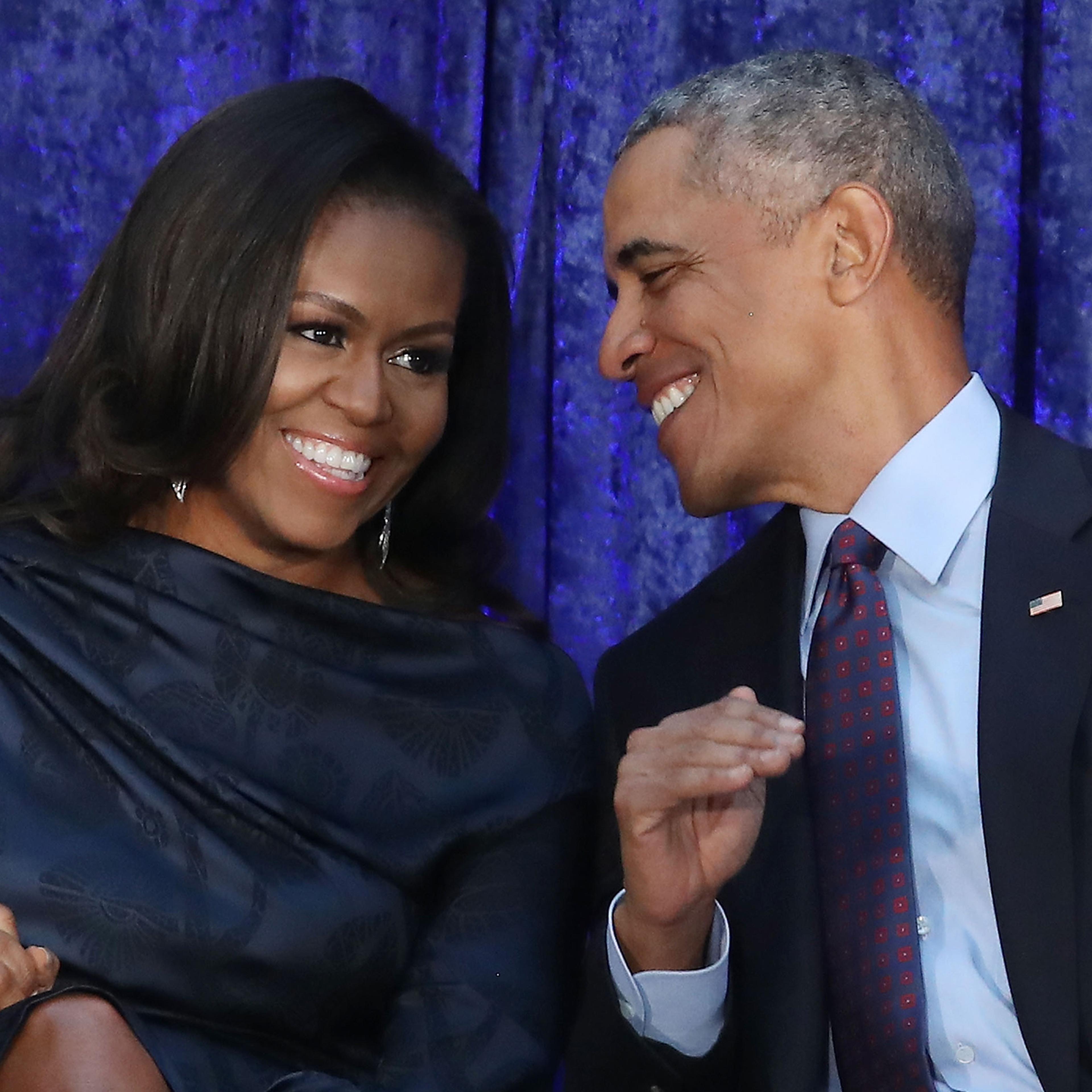 Barack And Michelle Obama Attend Portrait Unveiling At Nat'l Portrait Gallery