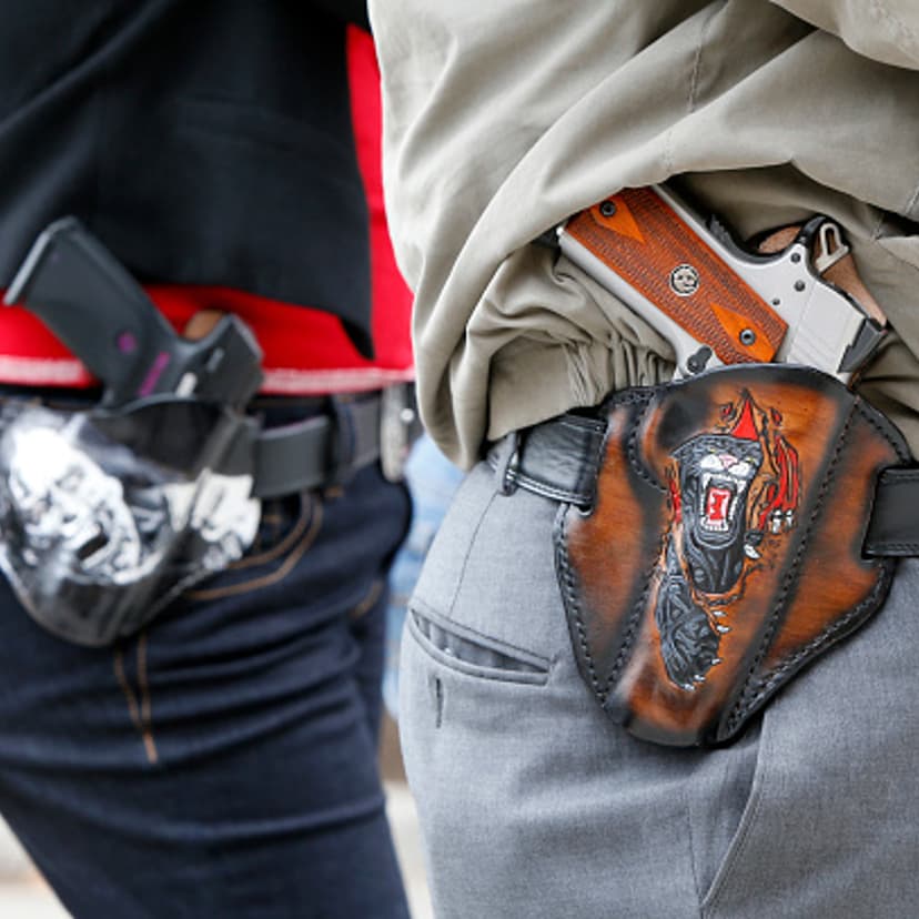 Open carry gun rally in Austin, Texas.