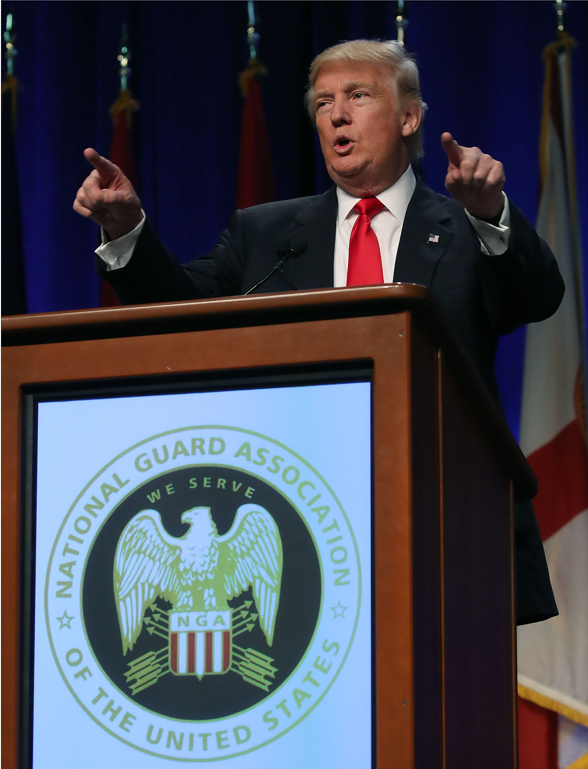 GOP Presidential Candidate Donald Trump Speaks At National Guard Annual Convention In Baltimore