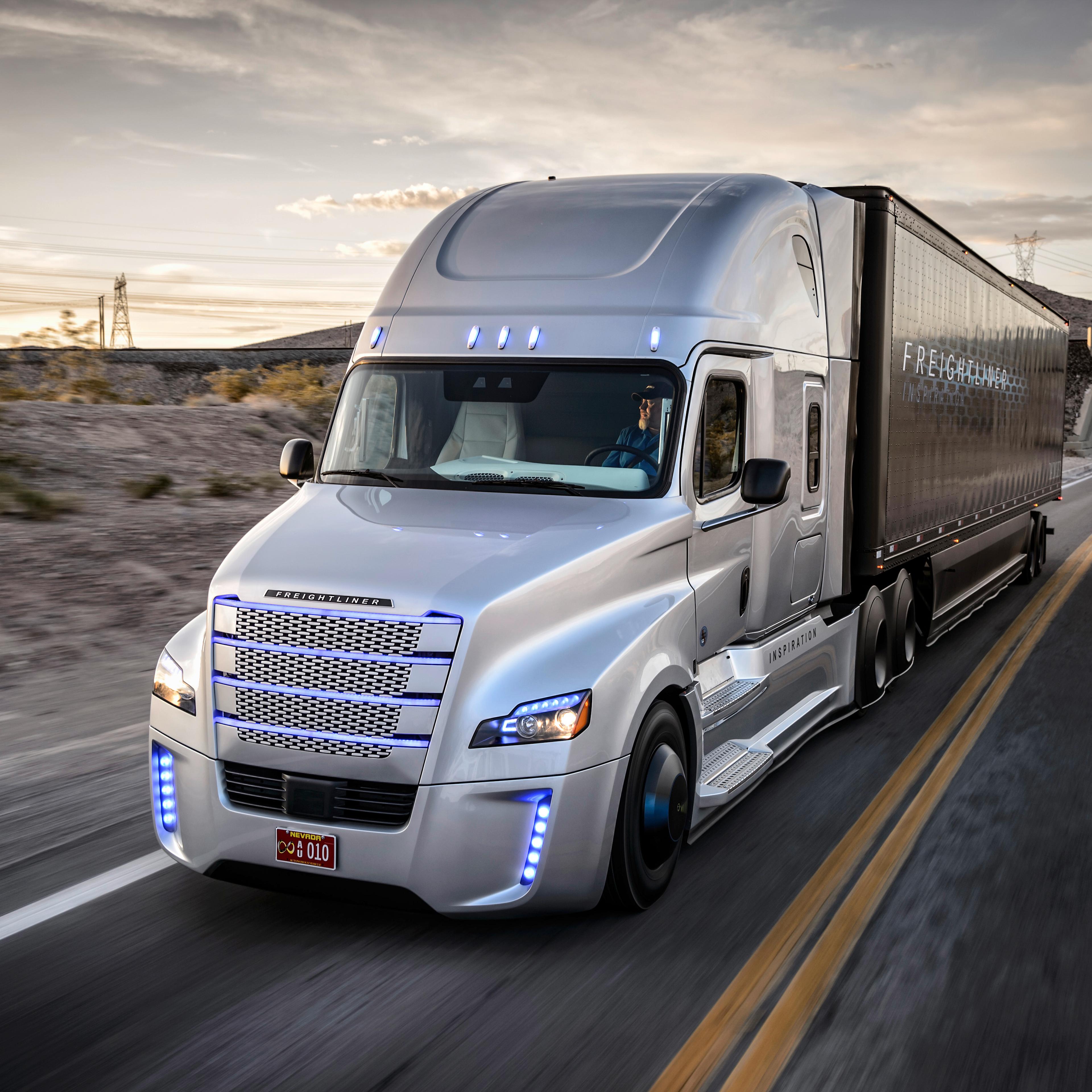 Self Driving Freightliner Inspiration Truck Daimler