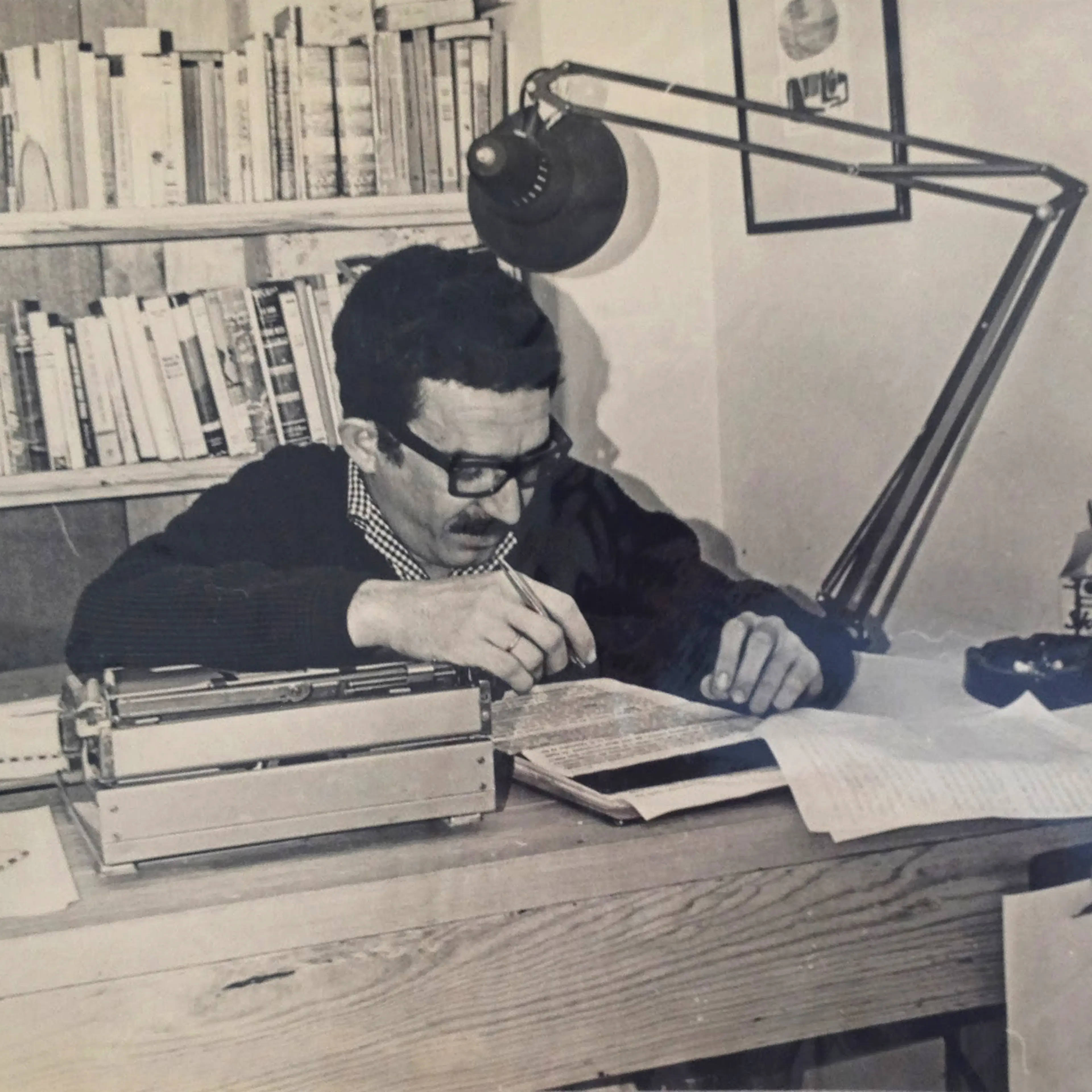 Gabriel García Márquez working on “One Hundred Years of Solitude,” 1965