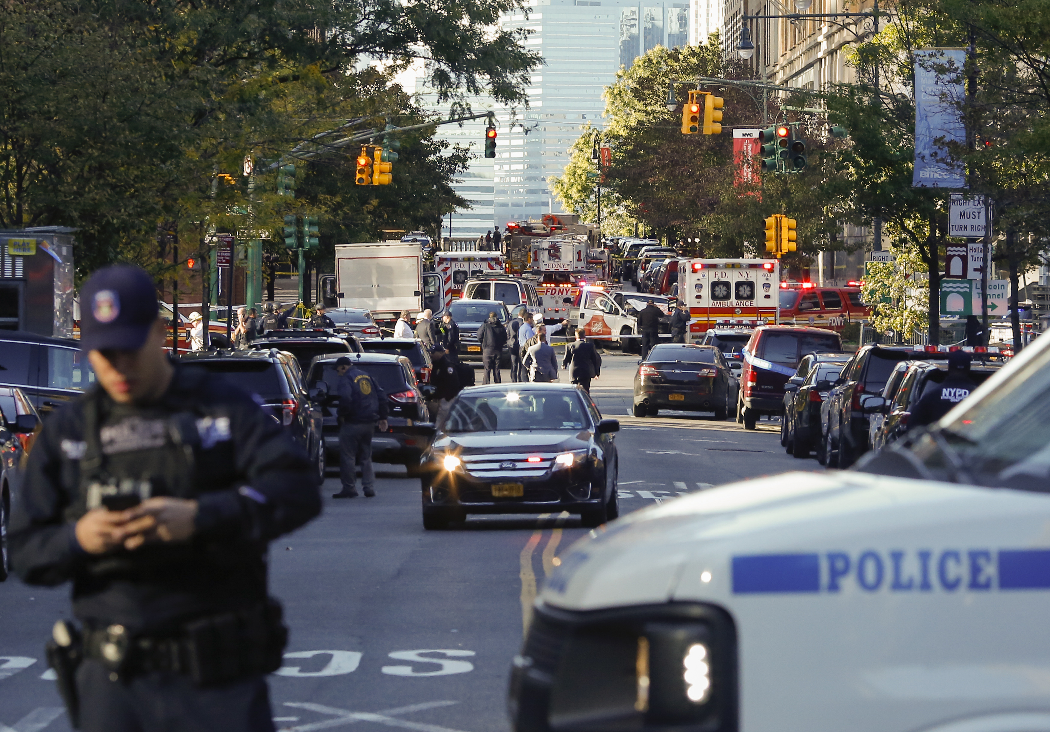 Multiple People Injured After Truck Plows Through New York City Bike Path