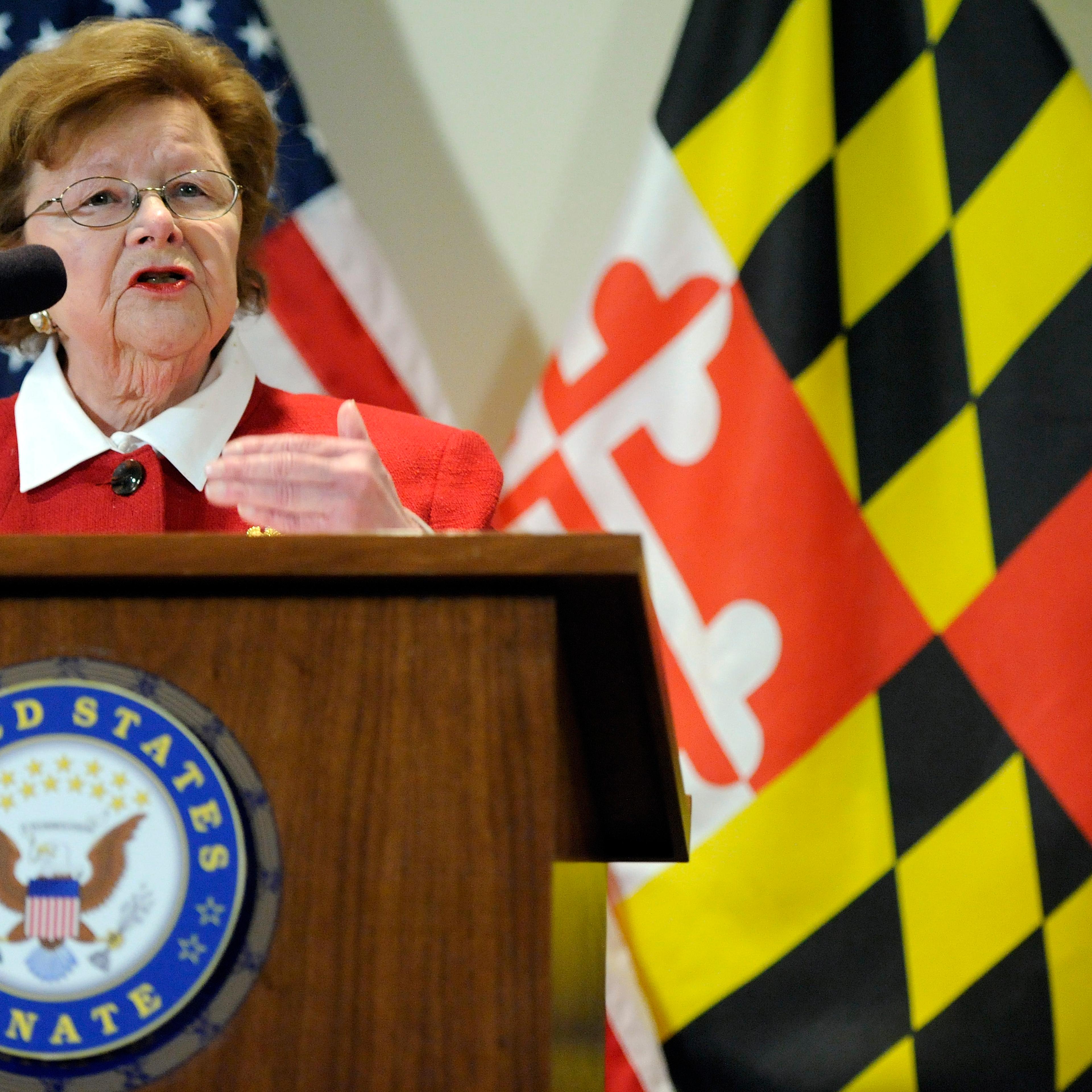 Sen. Barbara Mikulski, D-Md., the longest-serving woman in the history of Congress, speaks during a news conference announcing her retirement after her current term, in the Fells Point section of Baltimore on March 2, 2015.