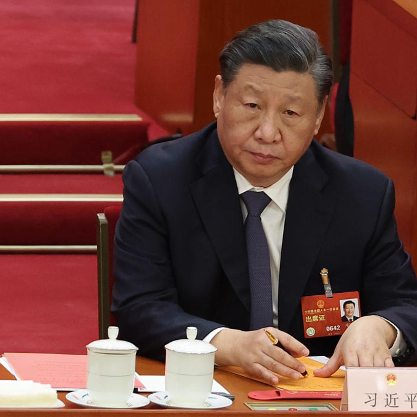 Chinese President Xi Jinping attends the fourth plenary session of the National People's Congress.