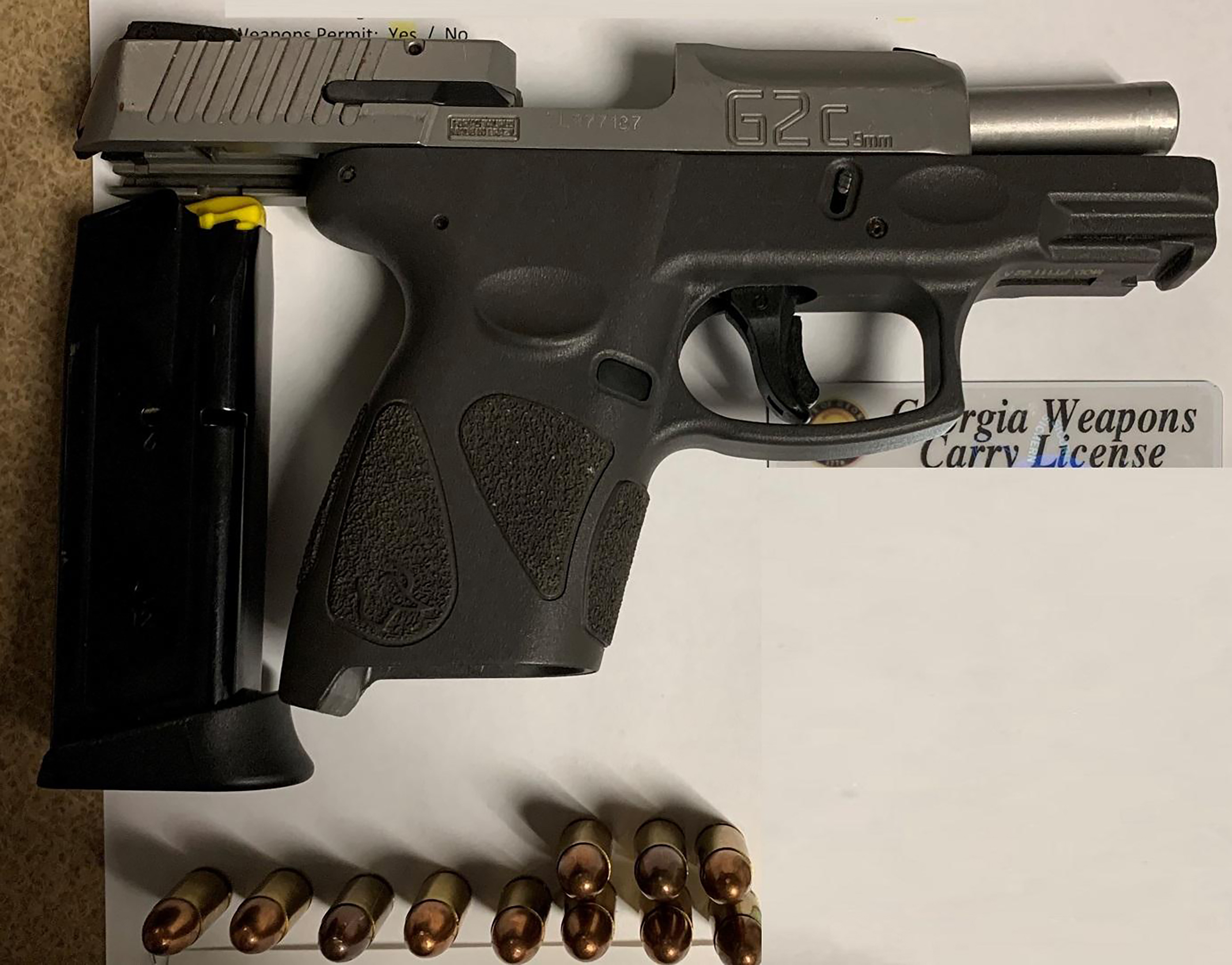 A gun the TSA confiscated at an airport