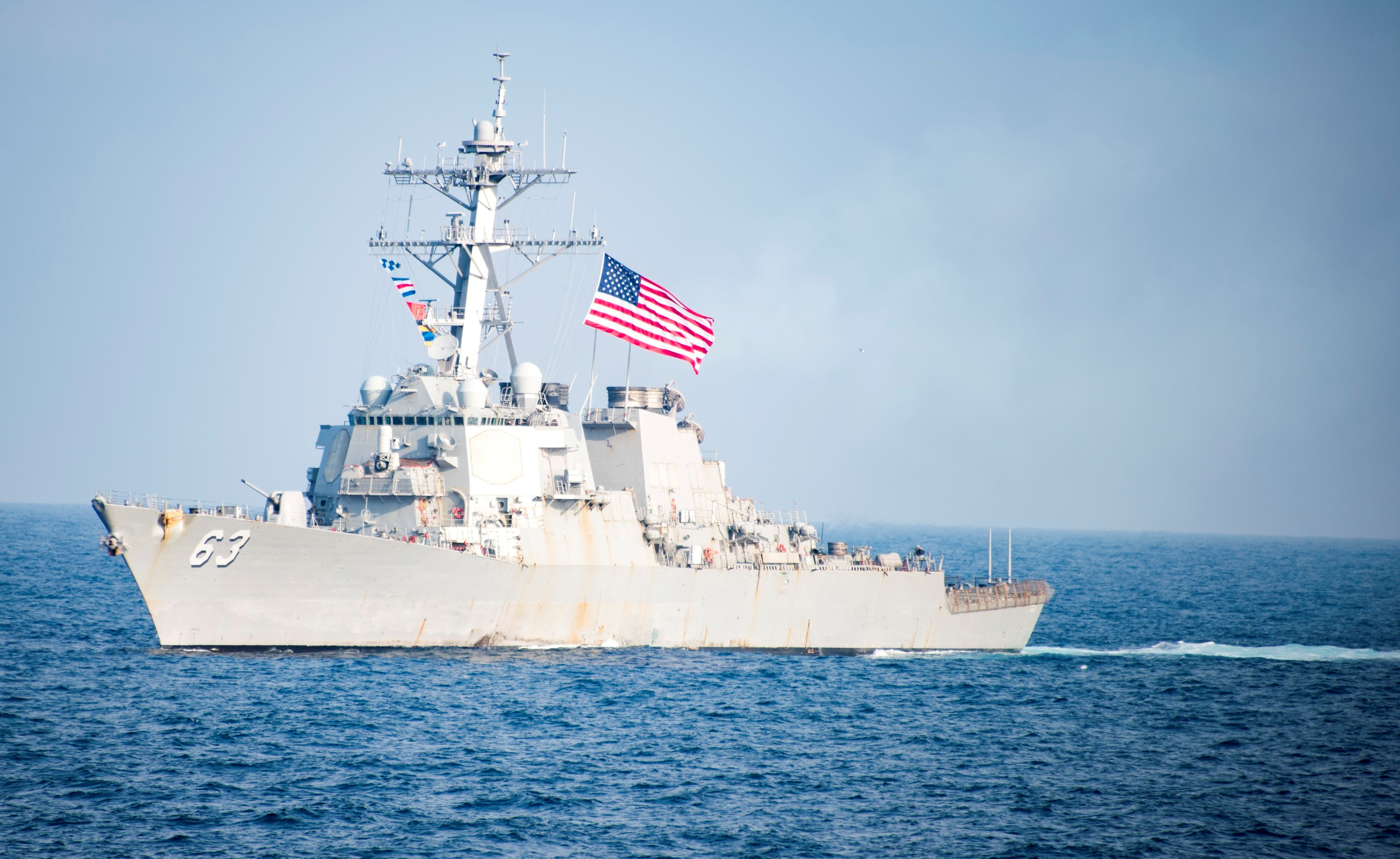 FILE PHOTO: US Navy destroyer USS Stethem transits waters east of the Korean peninsula