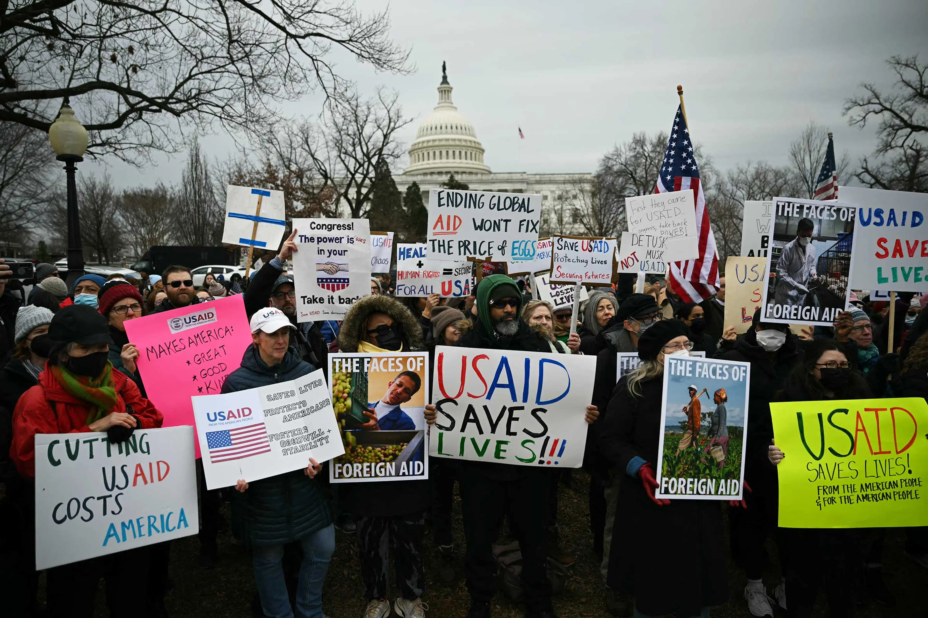USAID protest