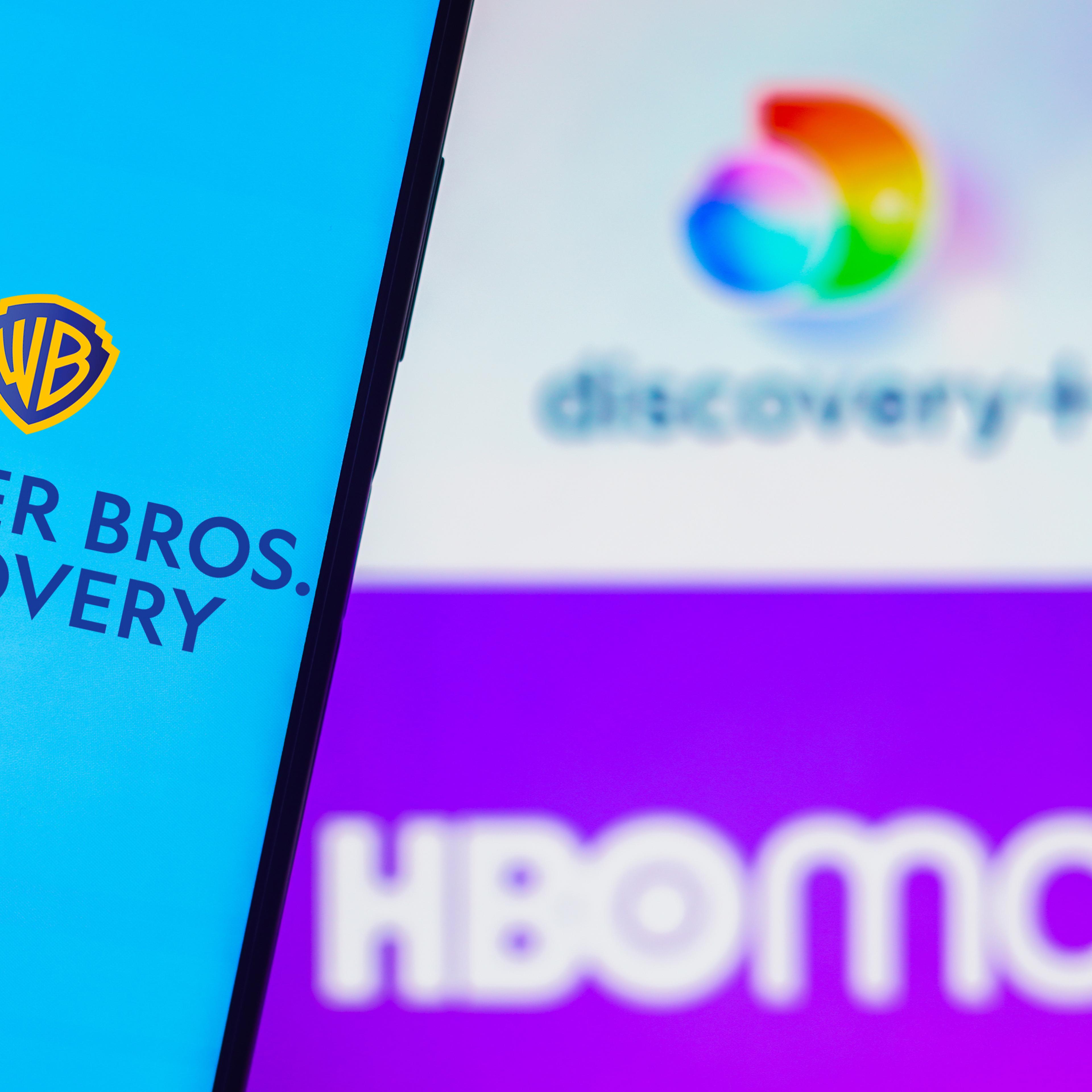 In this photo illustration, the Warner Bros. Discovery logo