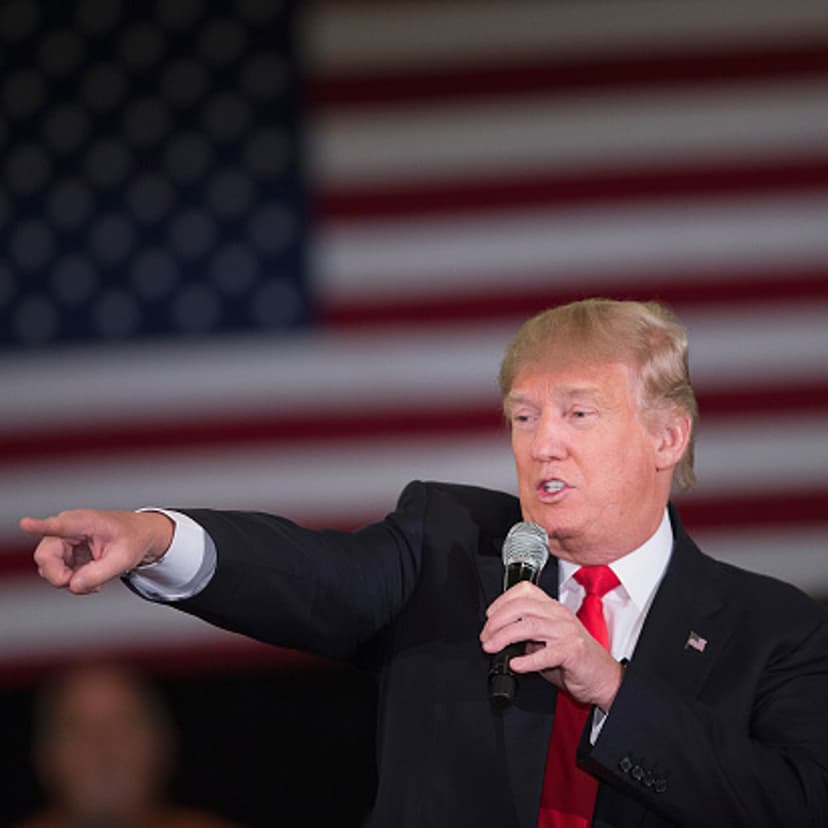 GOP Presidential Candidate Donald Trump Campaigns Near Green Bay, Wisconsin