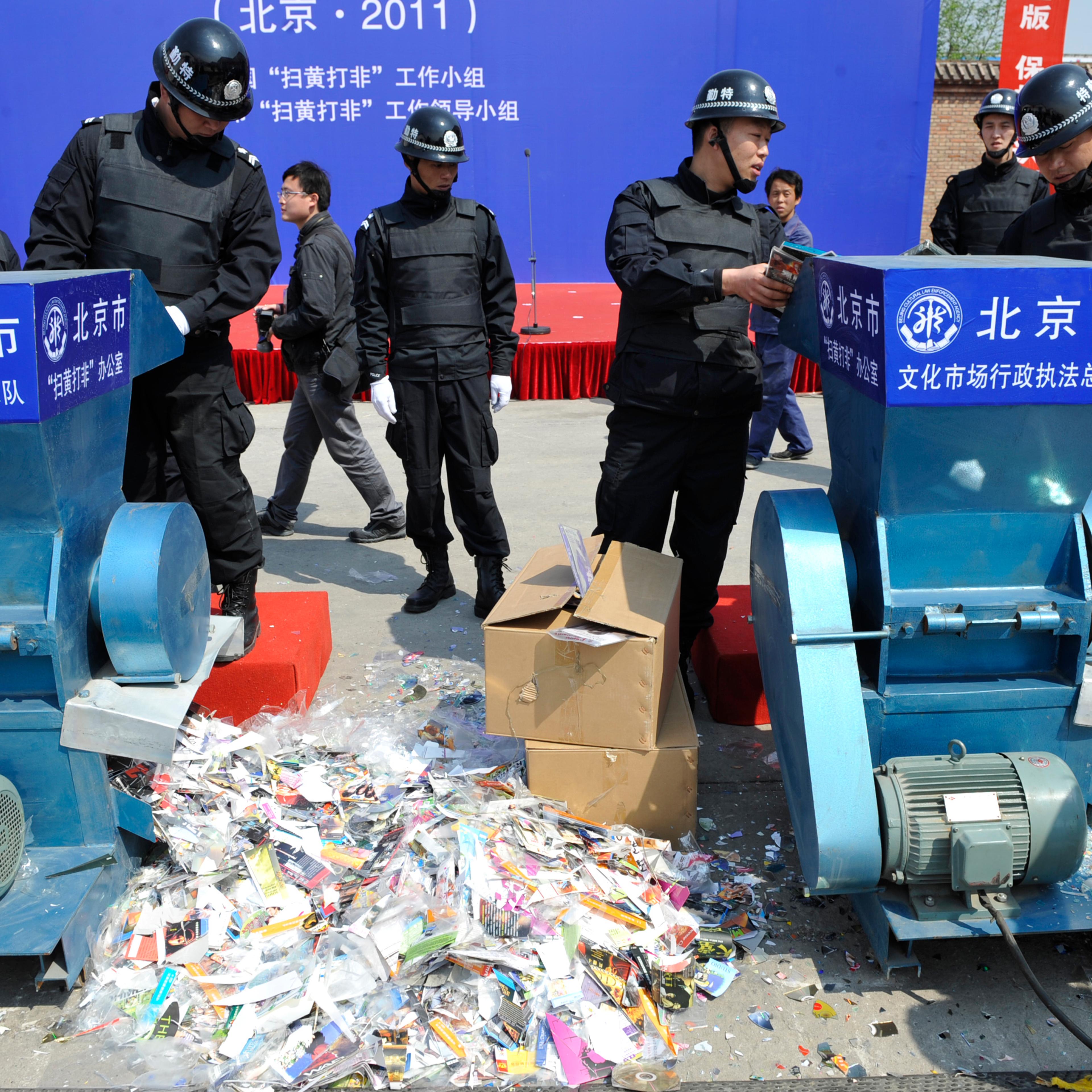 Chinese officials launch a ceremony to d