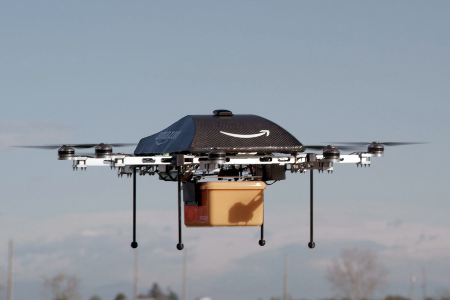 This undated image provided by Amazon.com shows the so-called Prime Air unmanned aircraft project that Amazon is working on in its research and development labs.