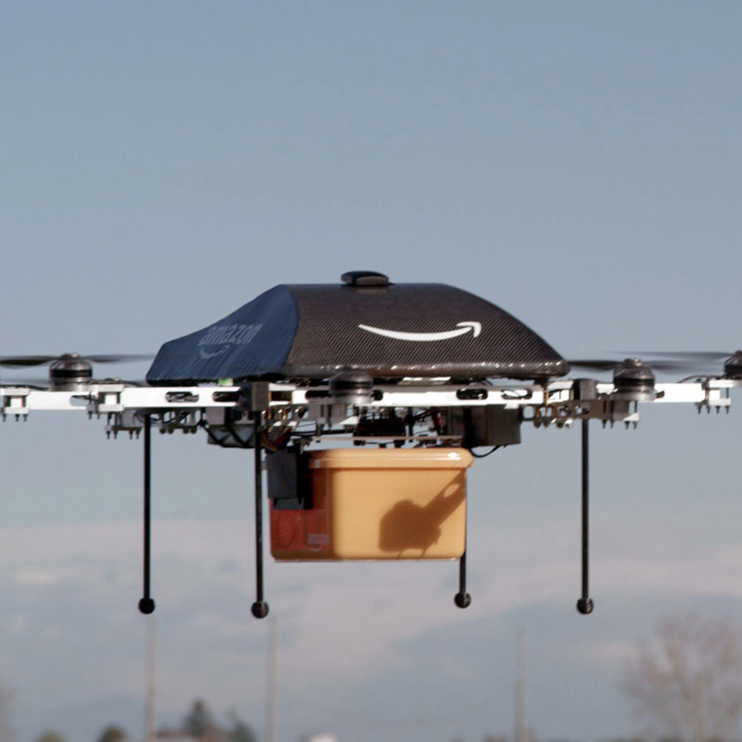 This undated image provided by Amazon.com shows the so-called Prime Air unmanned aircraft project that Amazon is working on in its research and development labs.