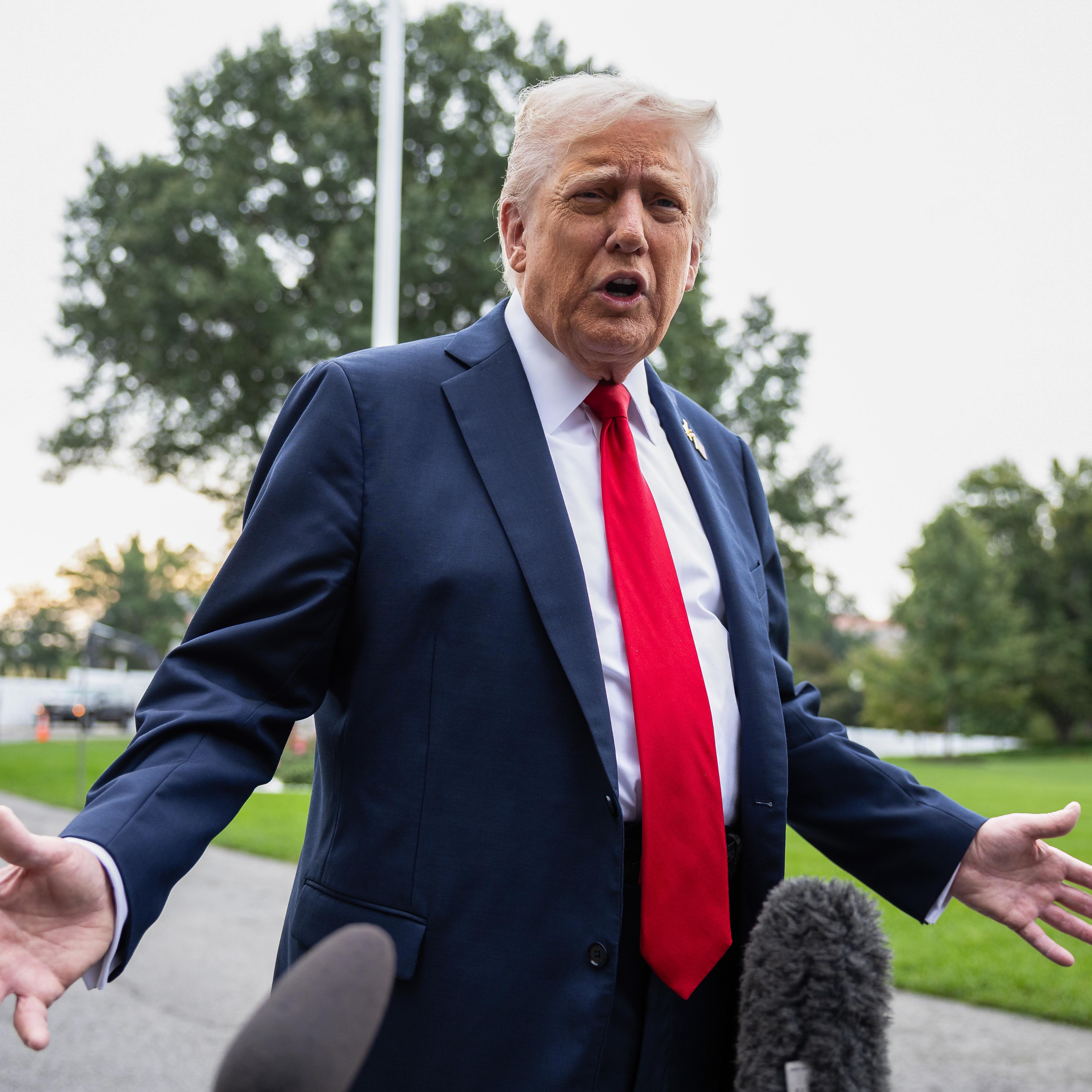 President Trump Departs White House For Virginia