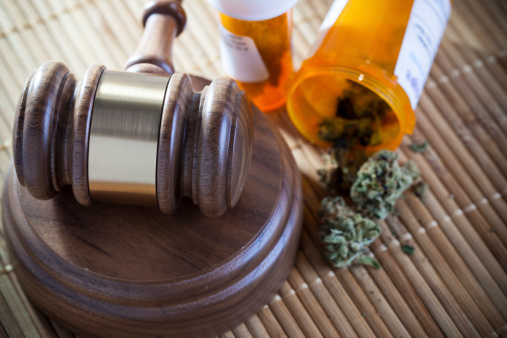 Medical Marijuana on bamboo mat