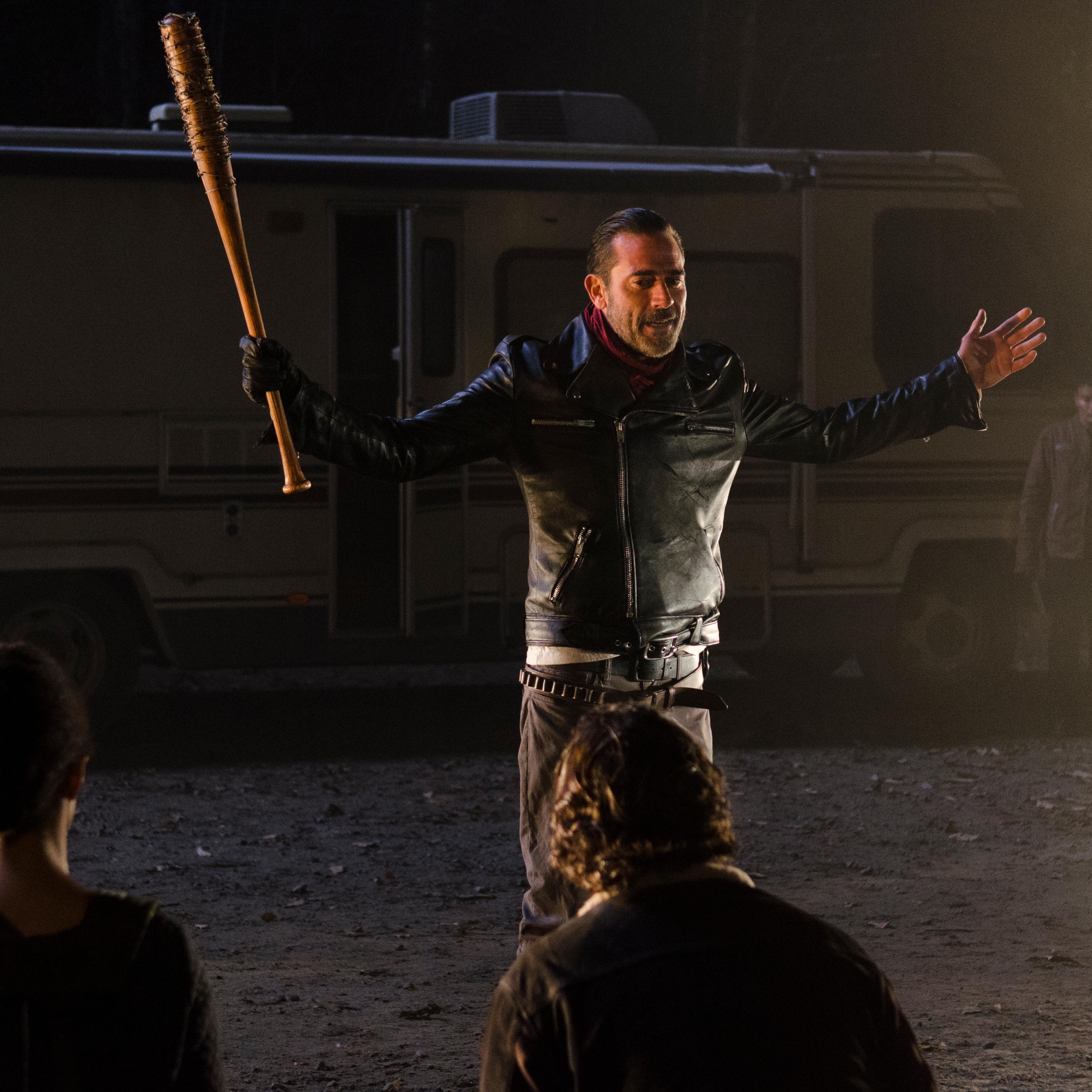 Jeffrey Dean Morgan as Negan in The Walking Dead, Season 6.
