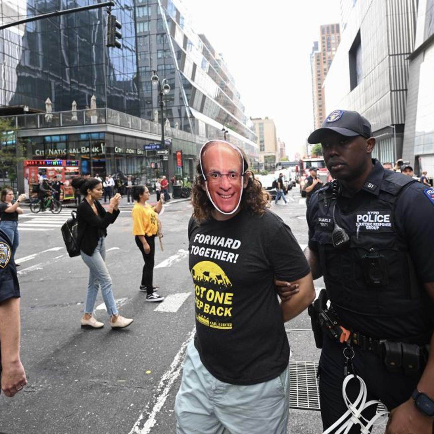 Climate activists protest against fossil fuel use in New York