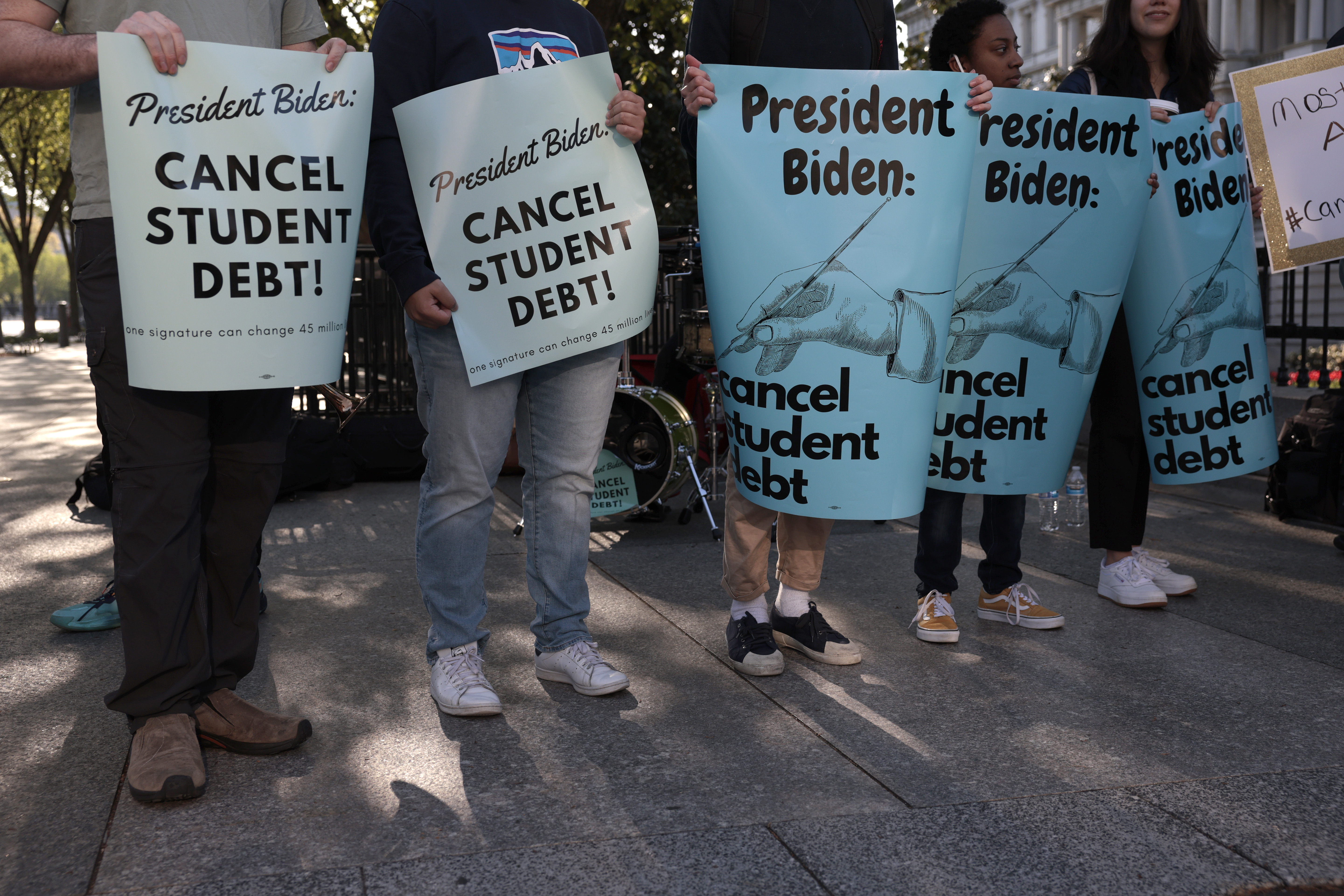 Students And Loan Activists Rally For The Cancellation Of Student Debt