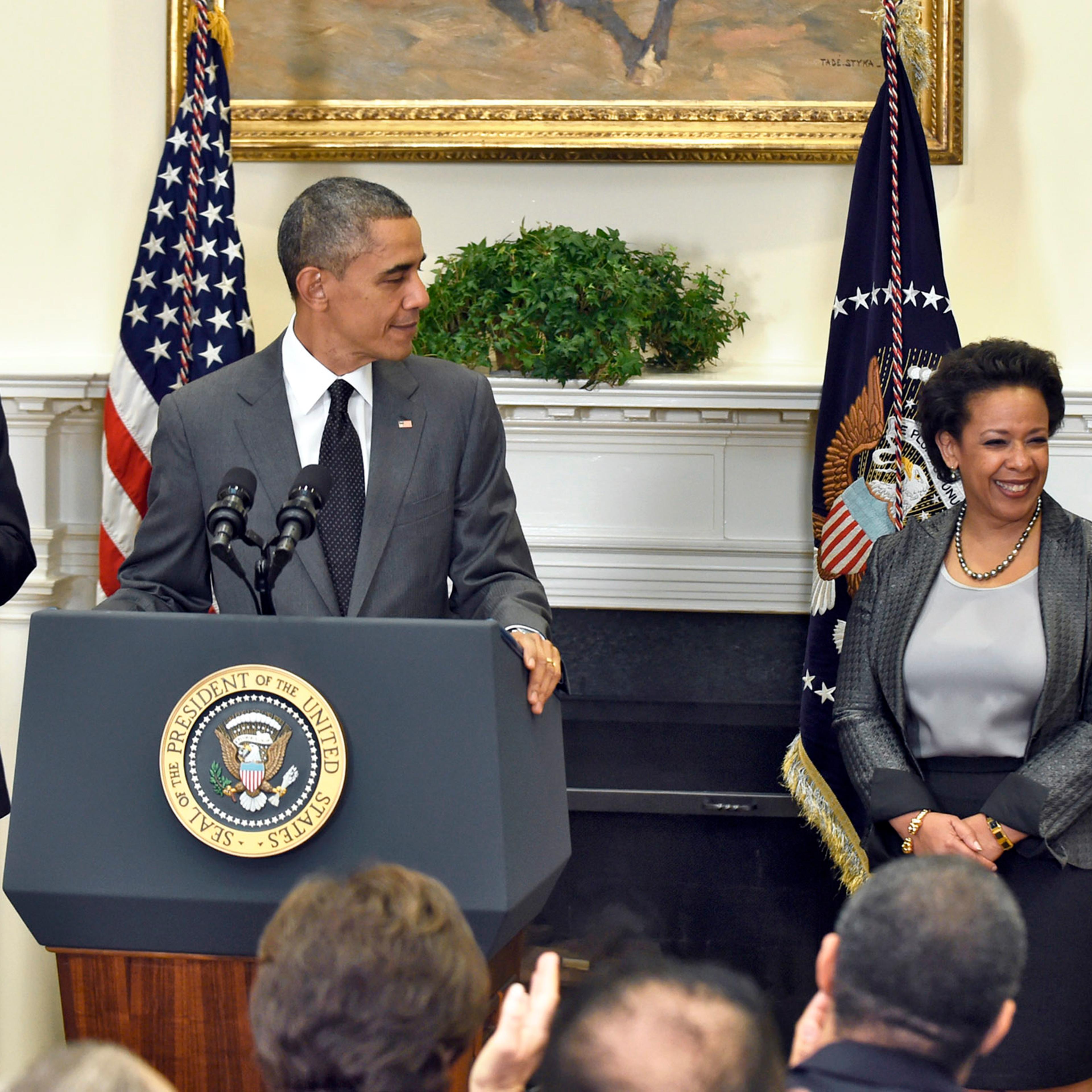 Barack Obama, Loretta Lynch, Eric Holder