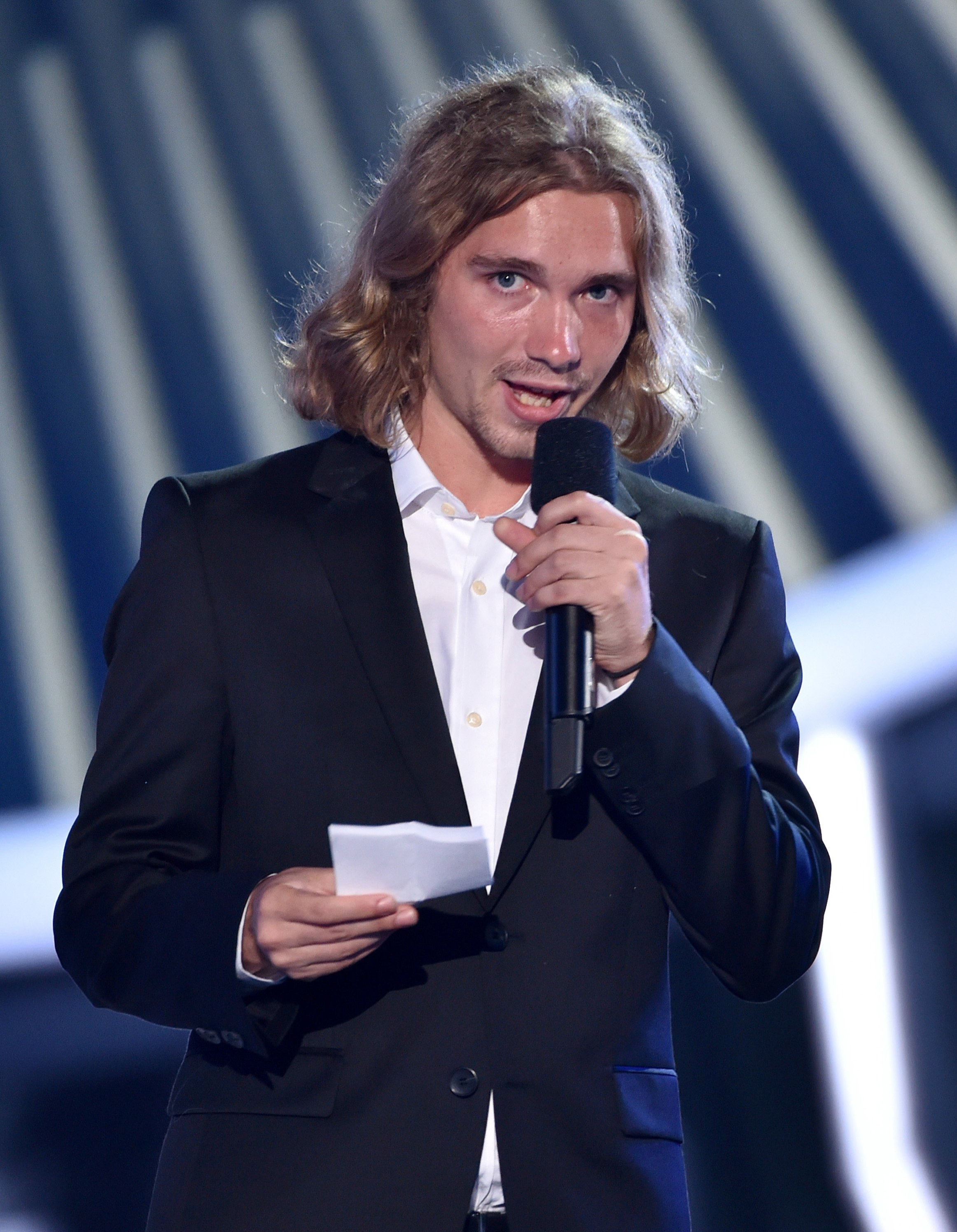 My Friend's Place representative Jesse accepts Video of the Year (on behalf of Miley Cyrus) for 'Wrecking Ball' onstage during the 2014 MTV Video Music Awards at The Forum on Aug. 24, 2014 in Inglewood, Calif.