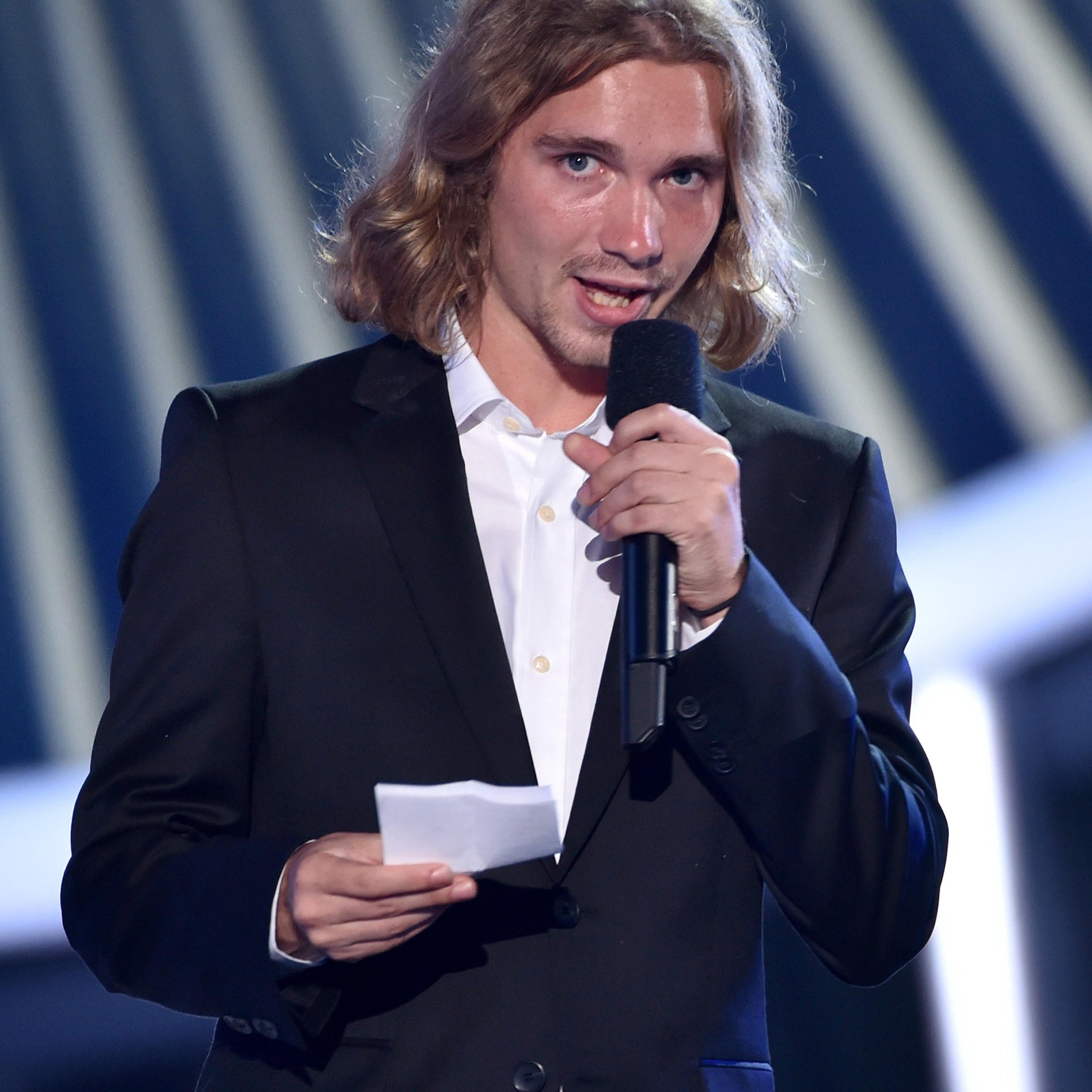 My Friend's Place representative Jesse accepts Video of the Year (on behalf of Miley Cyrus) for 'Wrecking Ball' onstage during the 2014 MTV Video Music Awards at The Forum on Aug. 24, 2014 in Inglewood, Calif.
