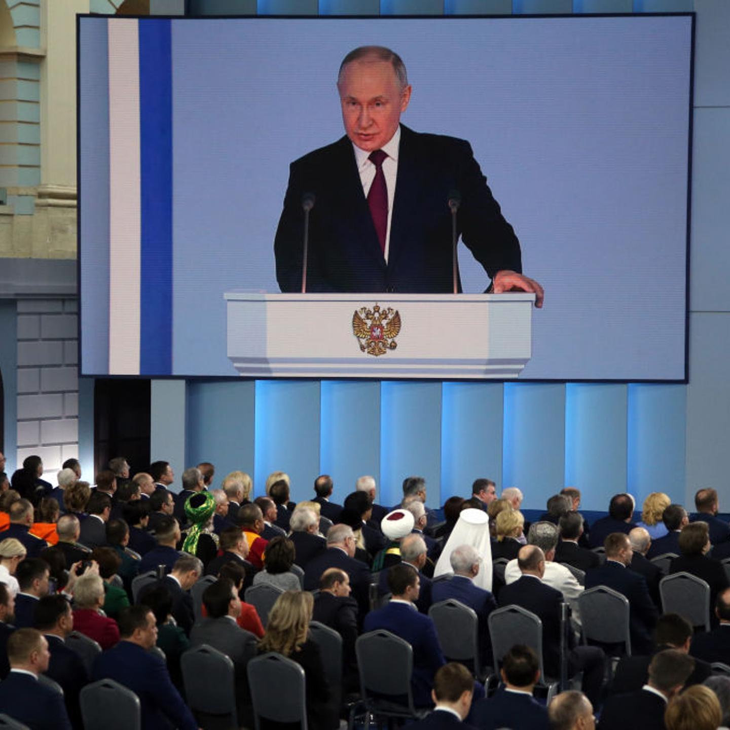 Russian President Putin Attends The Federal Assembly In Moscow
