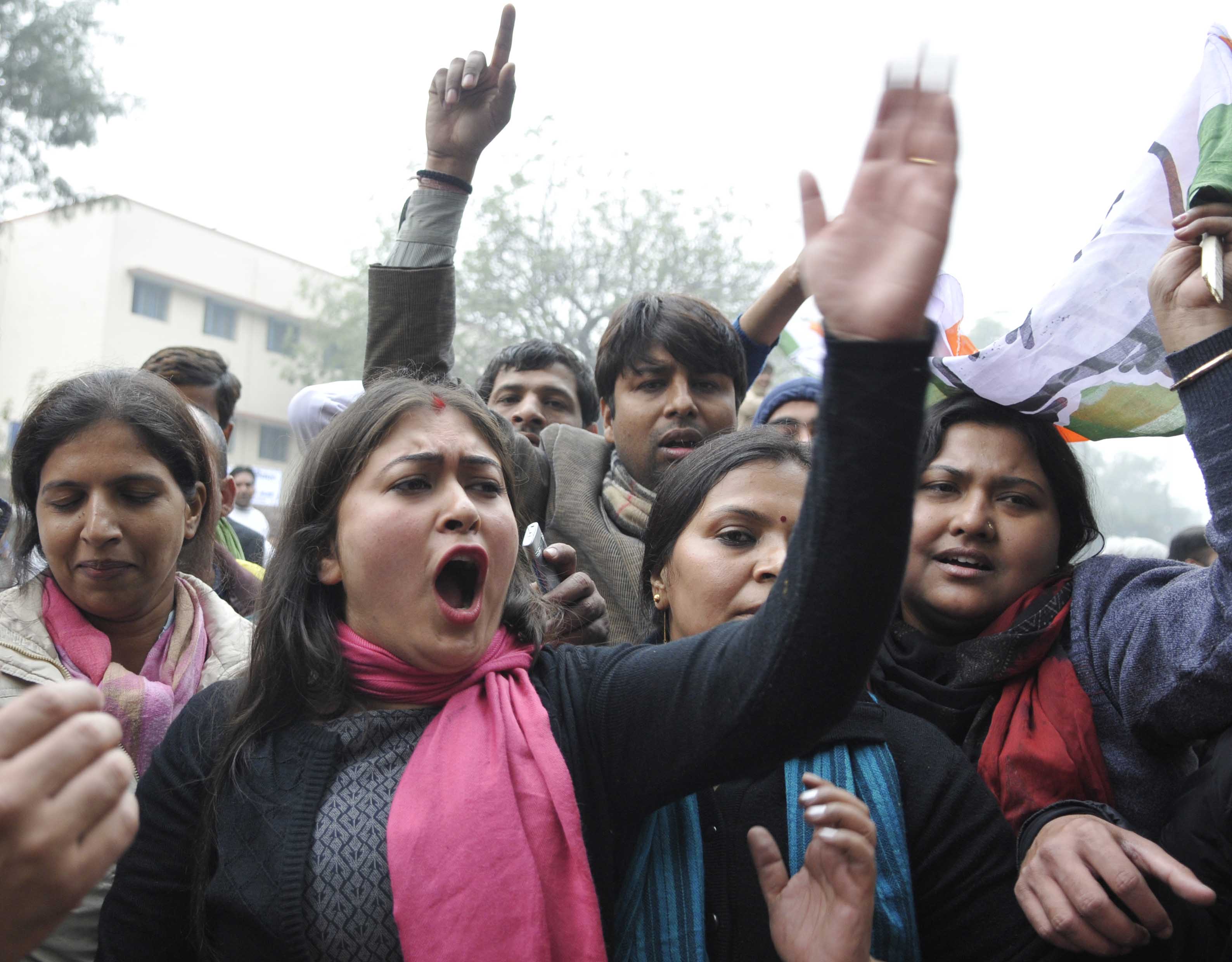 Congress Workers Protest March Against Danish Women Gang Rape