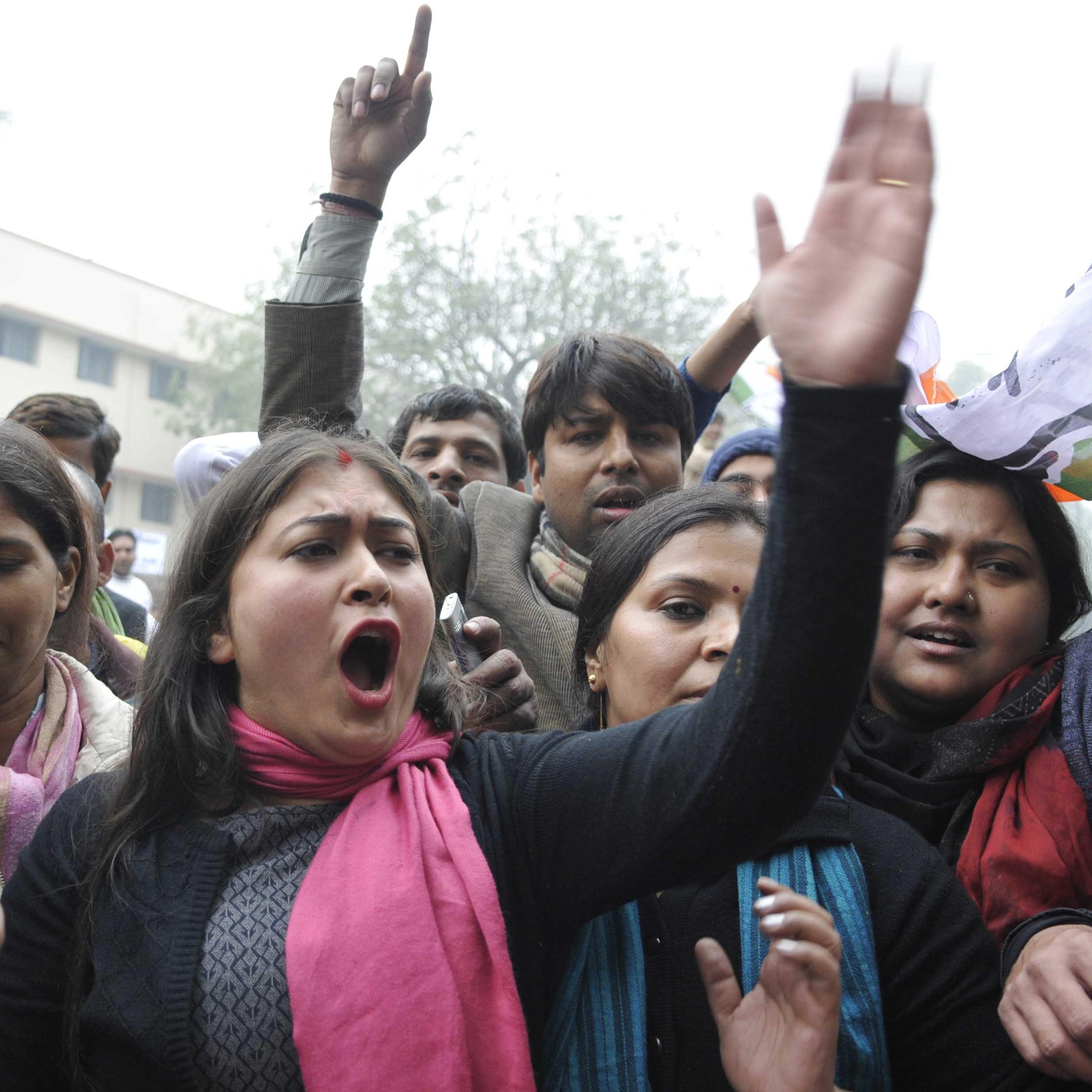 Congress Workers Protest March Against Danish Women Gang Rape