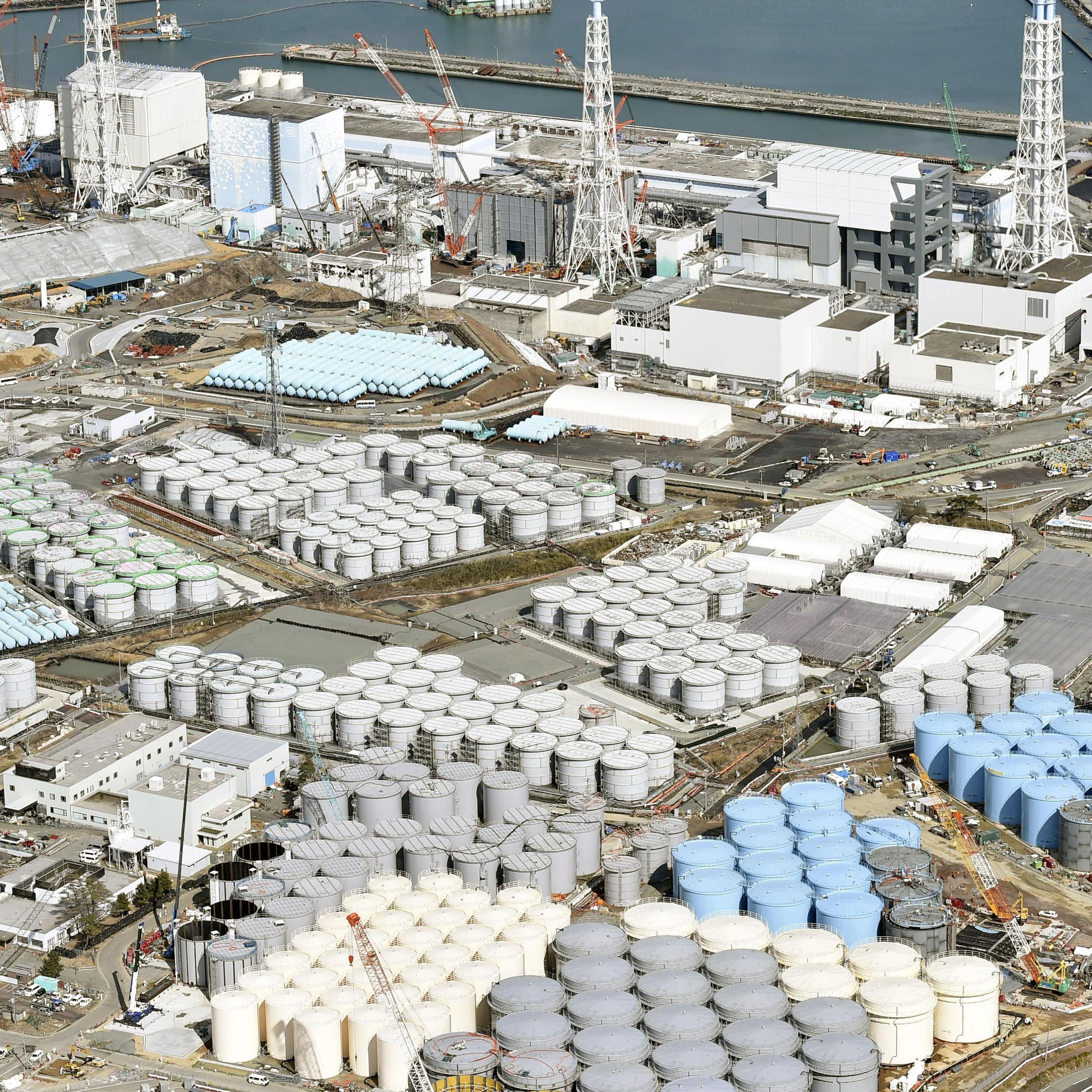 Tanks of radiation-contaminated water are seen at Tokyo Electric Power Co. (TEPCO)'s Fukushima Daiichi nuclear power plant in Fukushima, Japan on March 11, 2015.