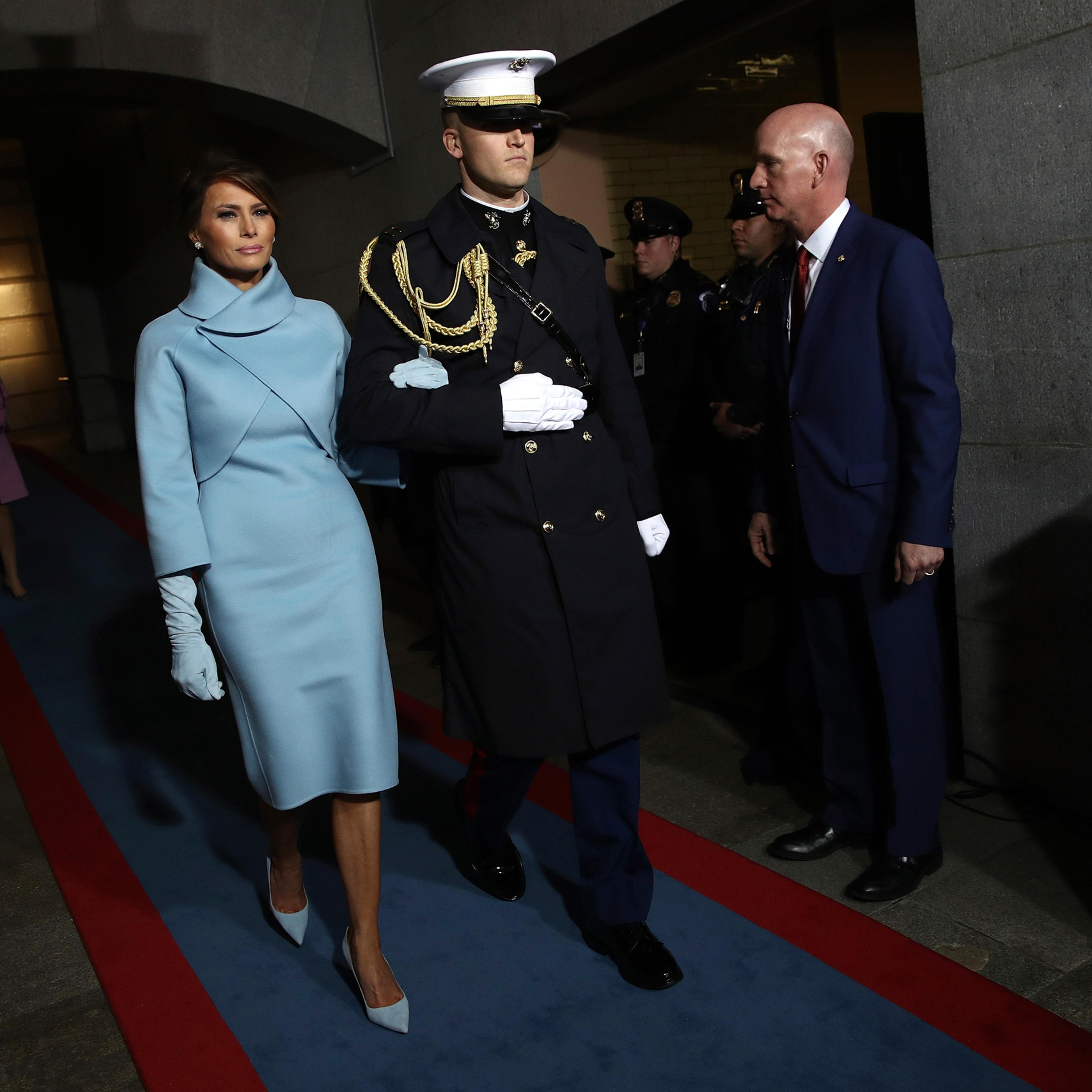 Melania Trump arrives on the West Front of the U.S. Capitol on January 20, 2017 in Washington, DC. REUTERS/Win McNamee/Pool - RTSWLCM