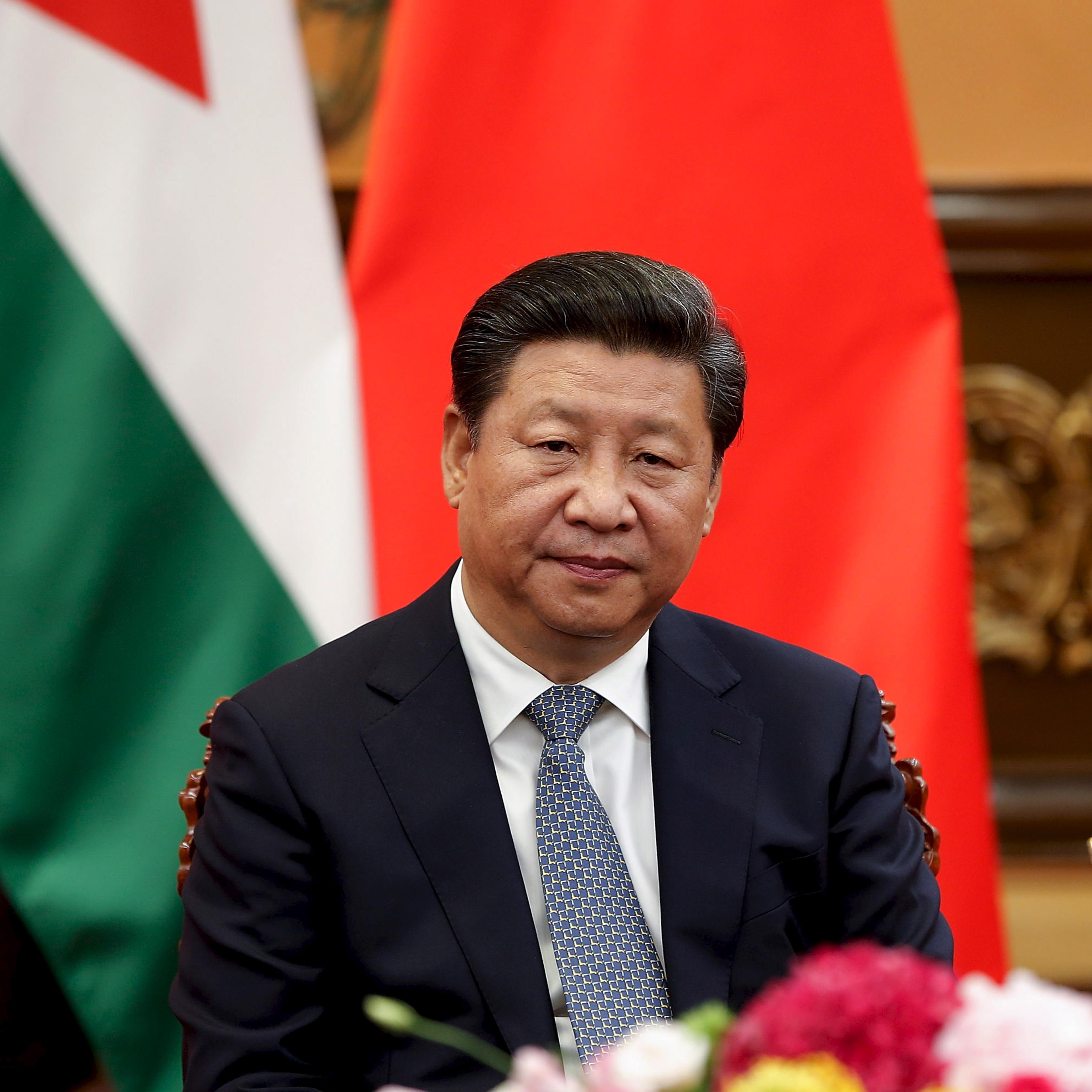 China's President Xi attends a signing ceremony with King of Jordan Abdullah II at The Great Hall Of The People in Beijing