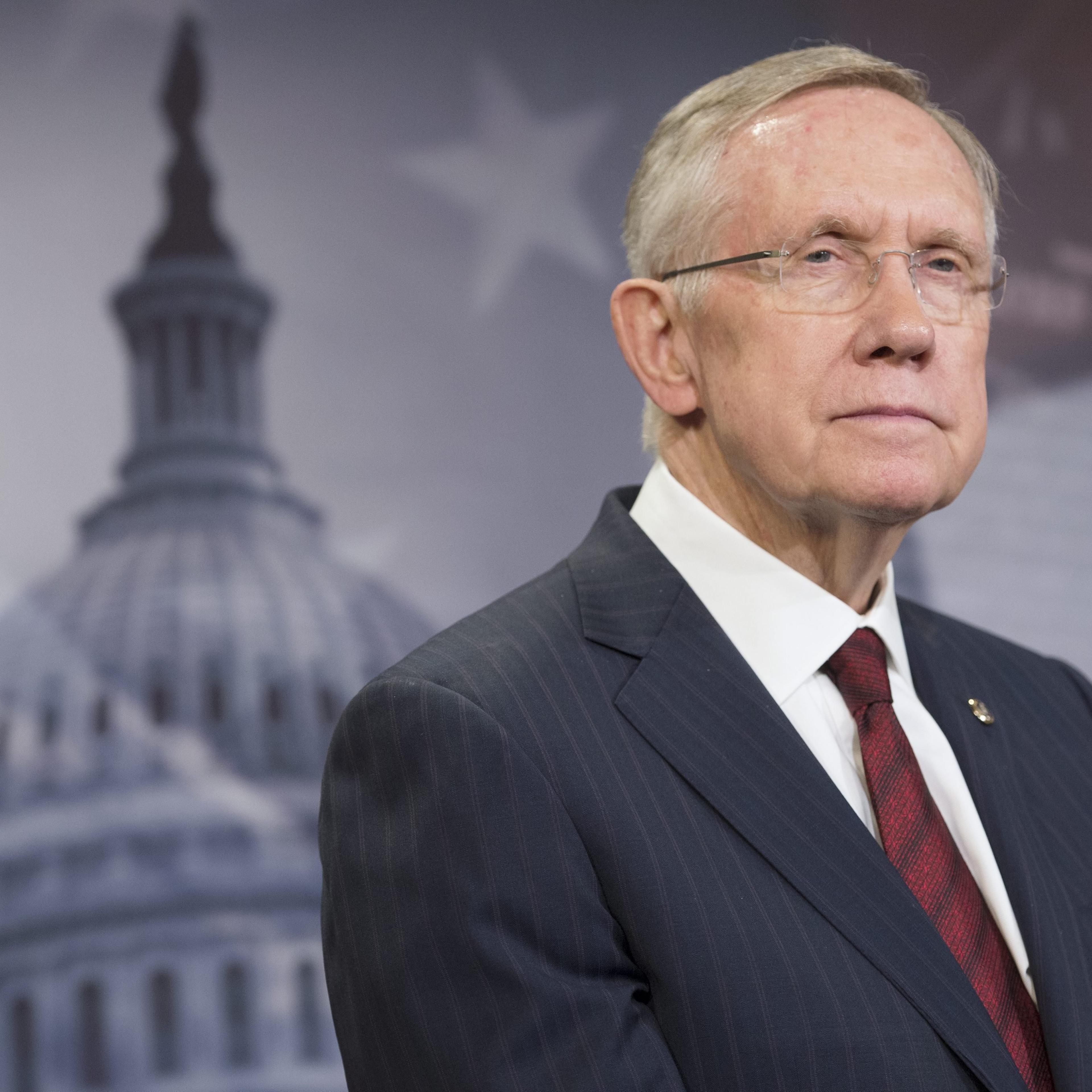 Senate Majority Leader Democrat Harry Reid attends a news conference on Capitol Hill in Washington on Sept. 18, 2014.