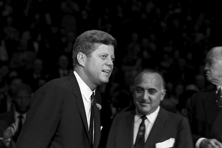 John F. Kennedy at Madison Square Garden for a "Birthday Salute" in his honor, New York, May 19, 1962.