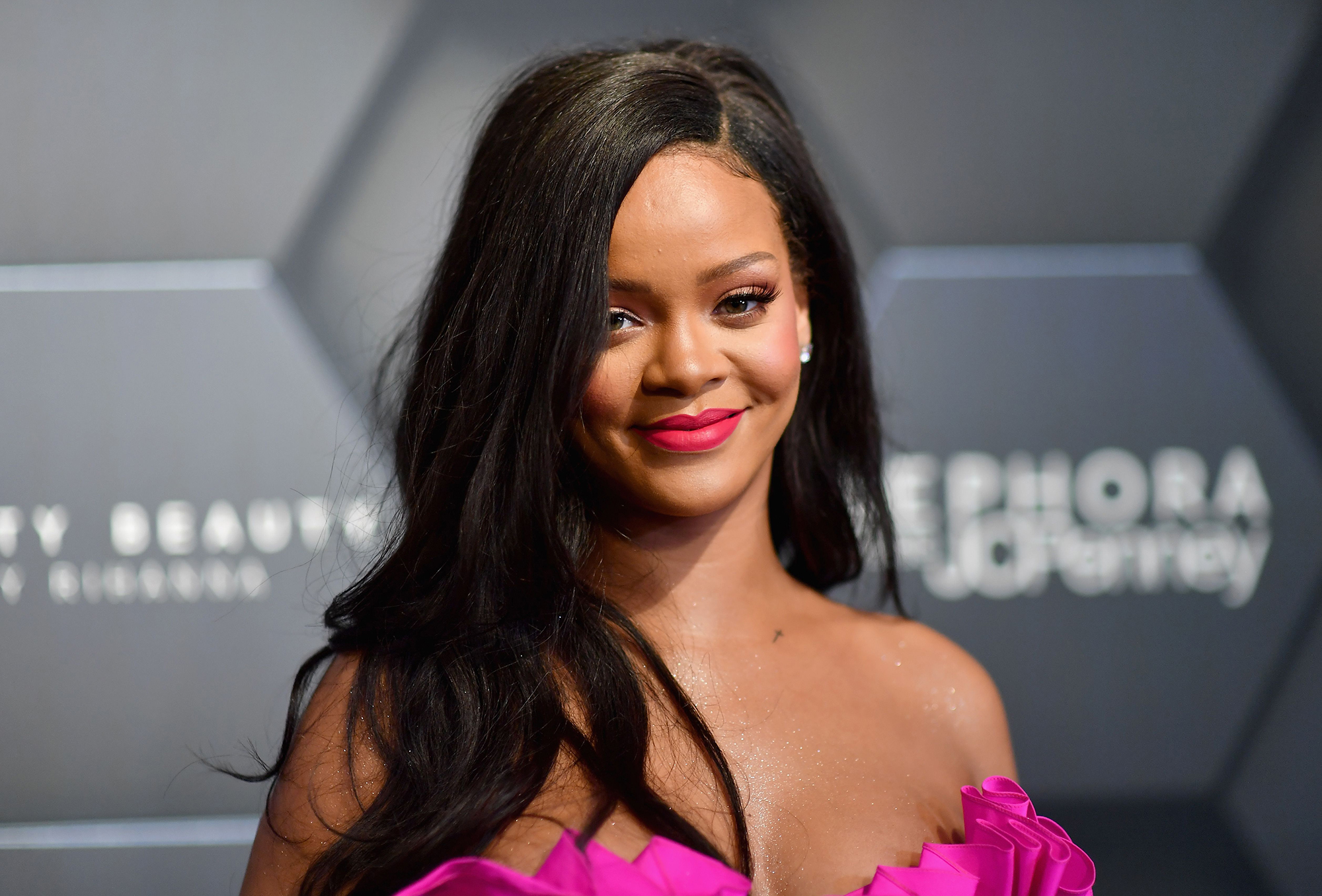 rihanna pink dress 2019 Rihanna's Dress at Fenty Event in New York City June 2019