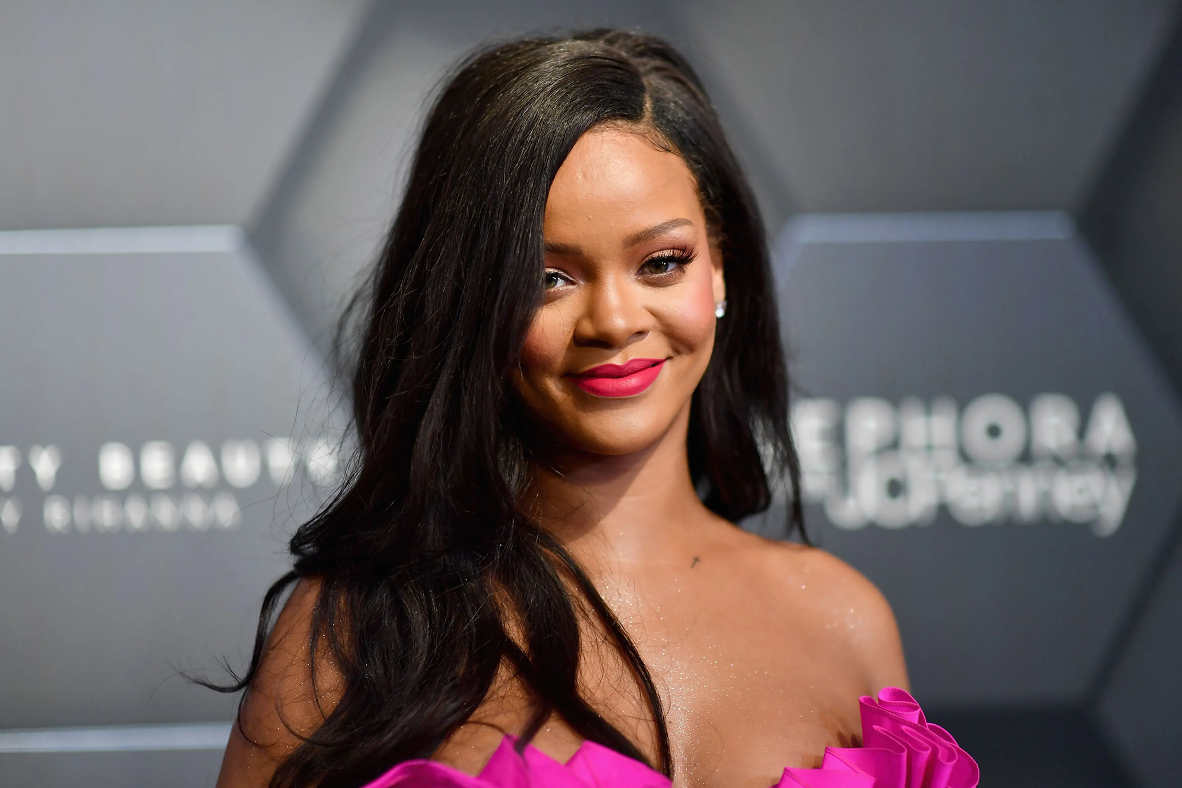 rihanna pink dress 2019 Rihanna's Dress at Fenty Event in New York City June 2019