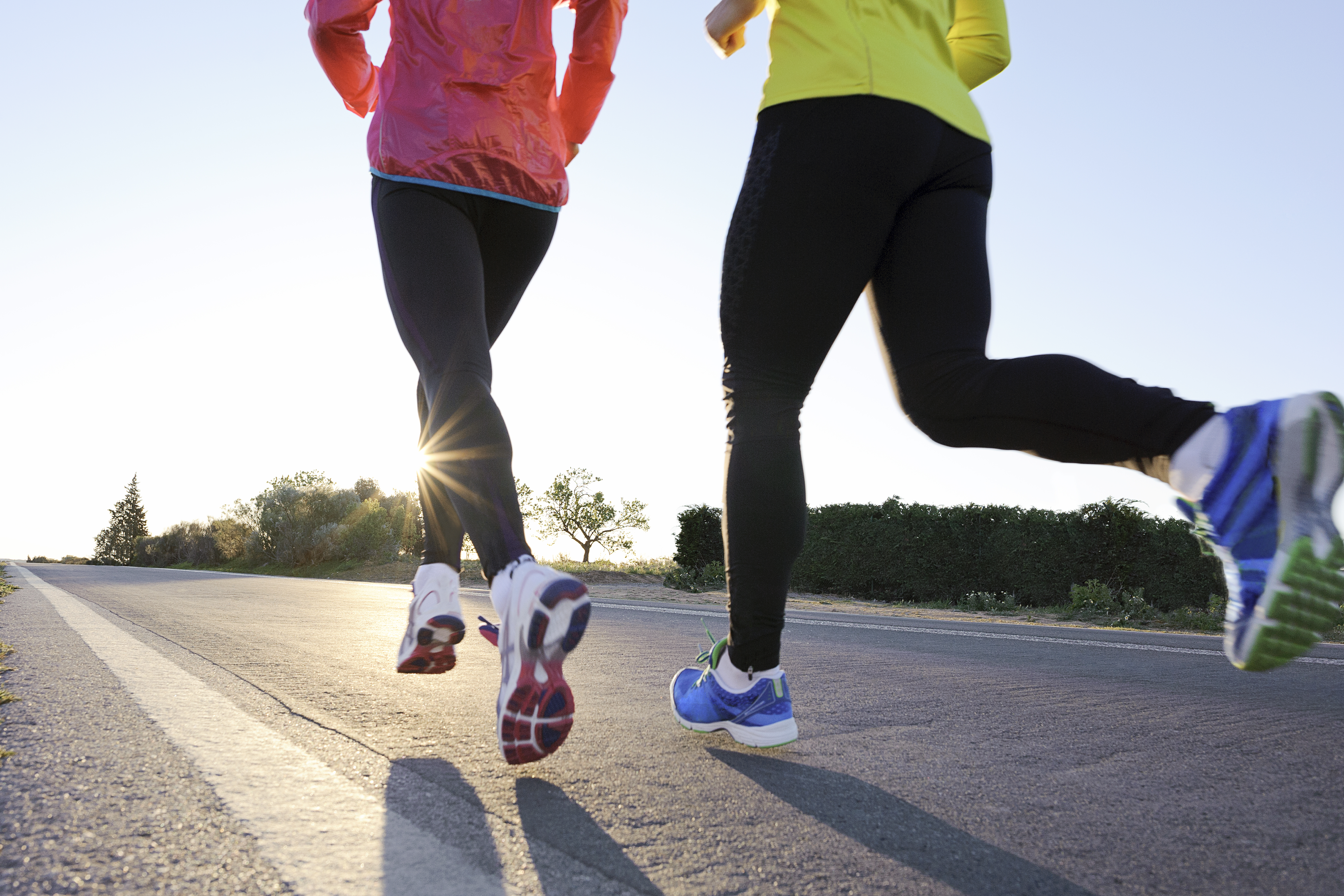 Young couple jogging
