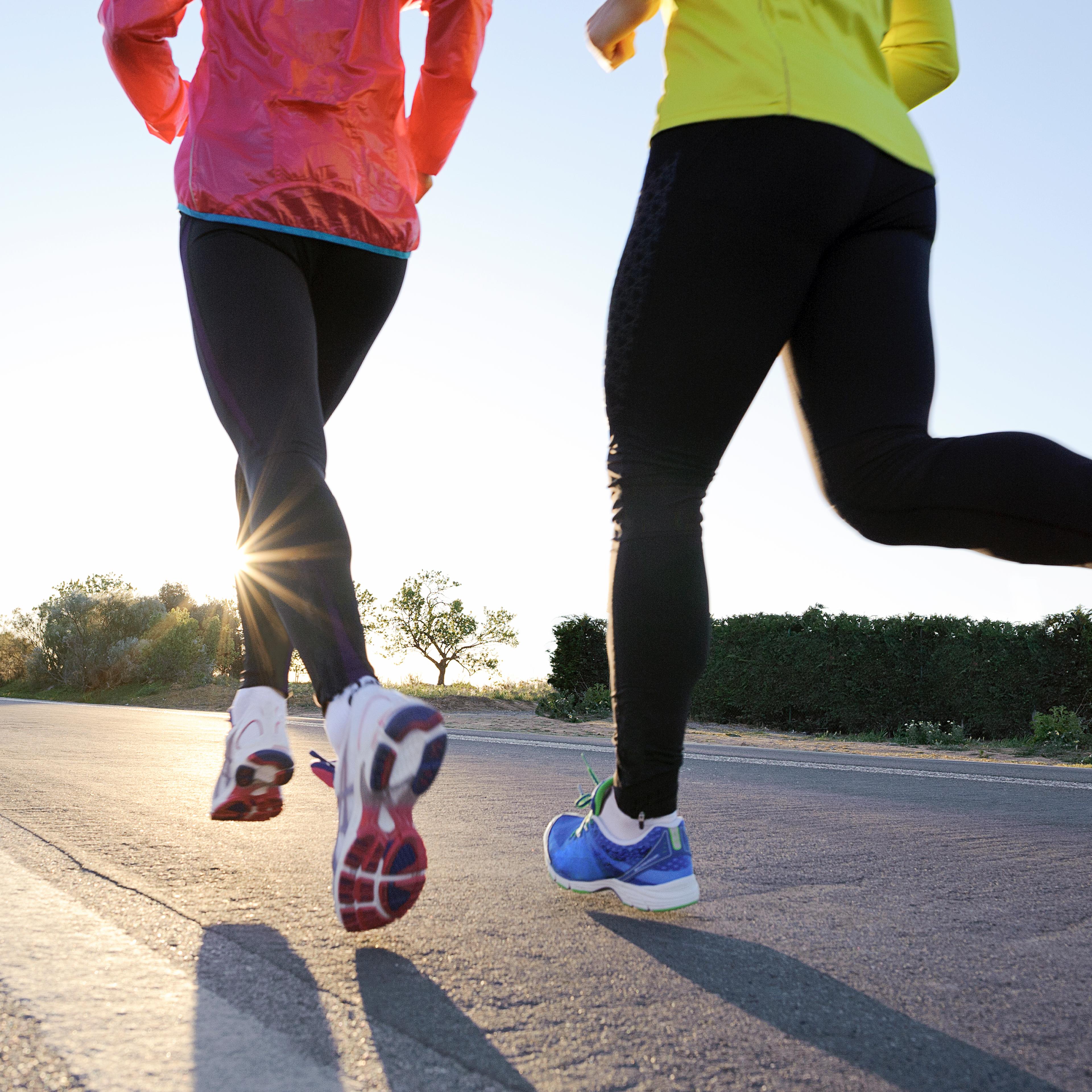 Young couple jogging