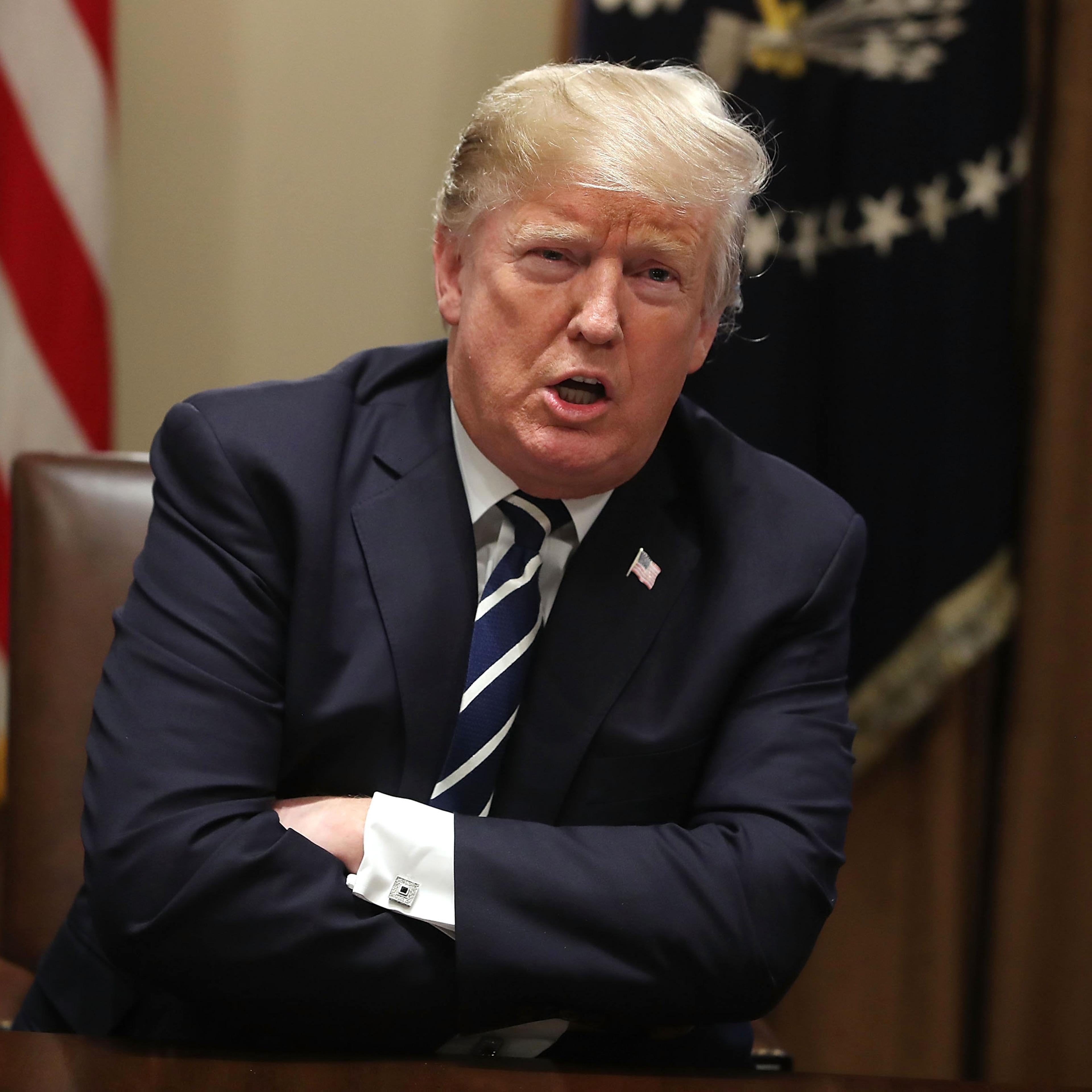 President Trump Meets With Members Of Congress In The White House Cabinet Room
