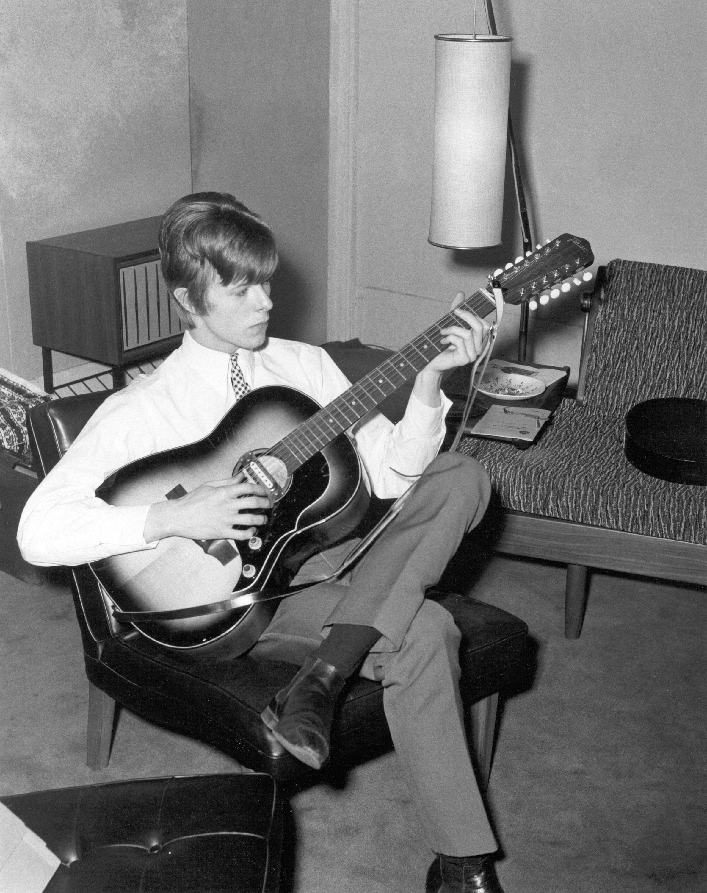 David Bowie during a portrait session in 1966 in London.
