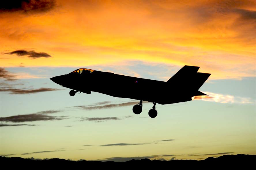 An Air Force F-35 takes off from Luke Air Force Base, Arizona.