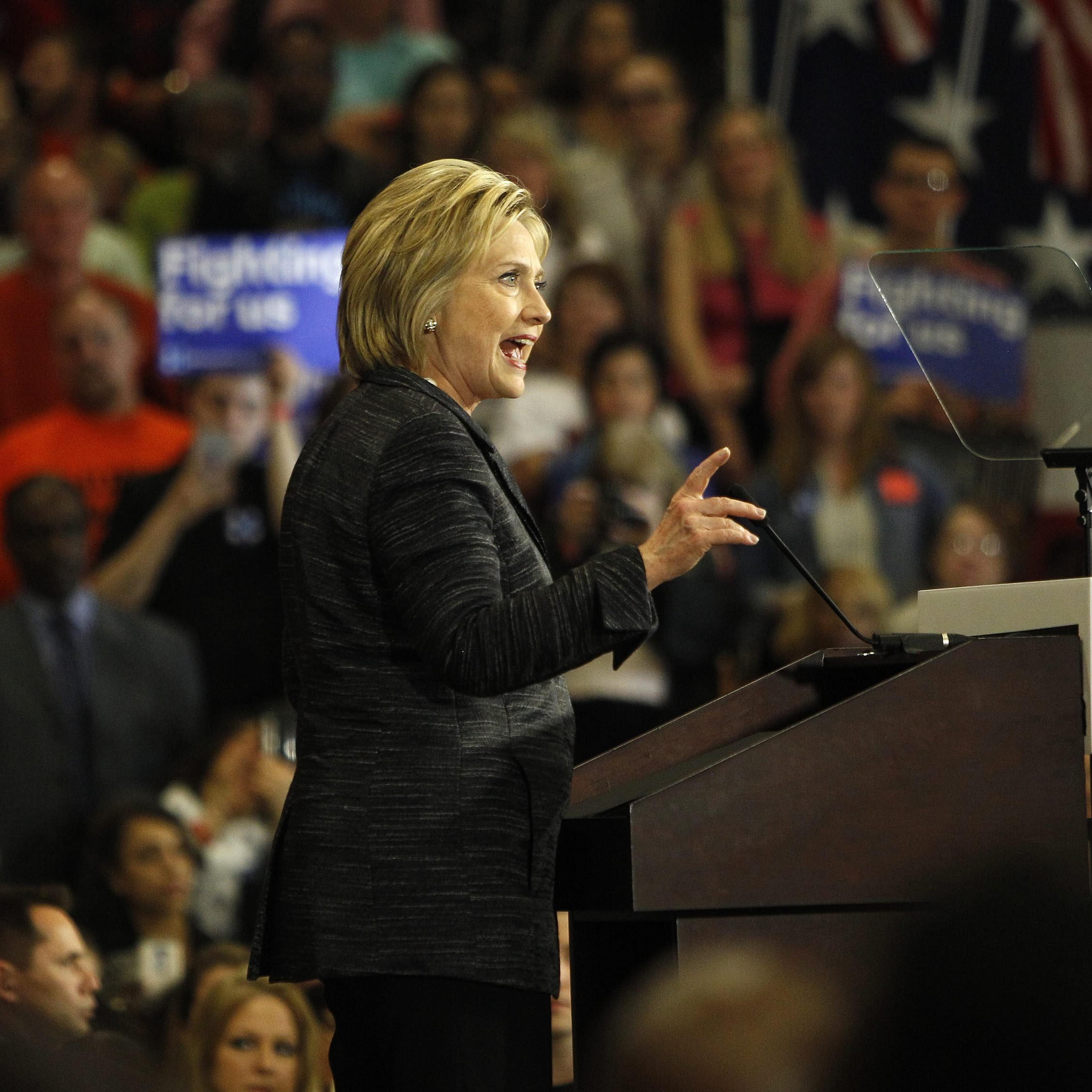Hillary Clinton campaigns in Cleveland, Ohio